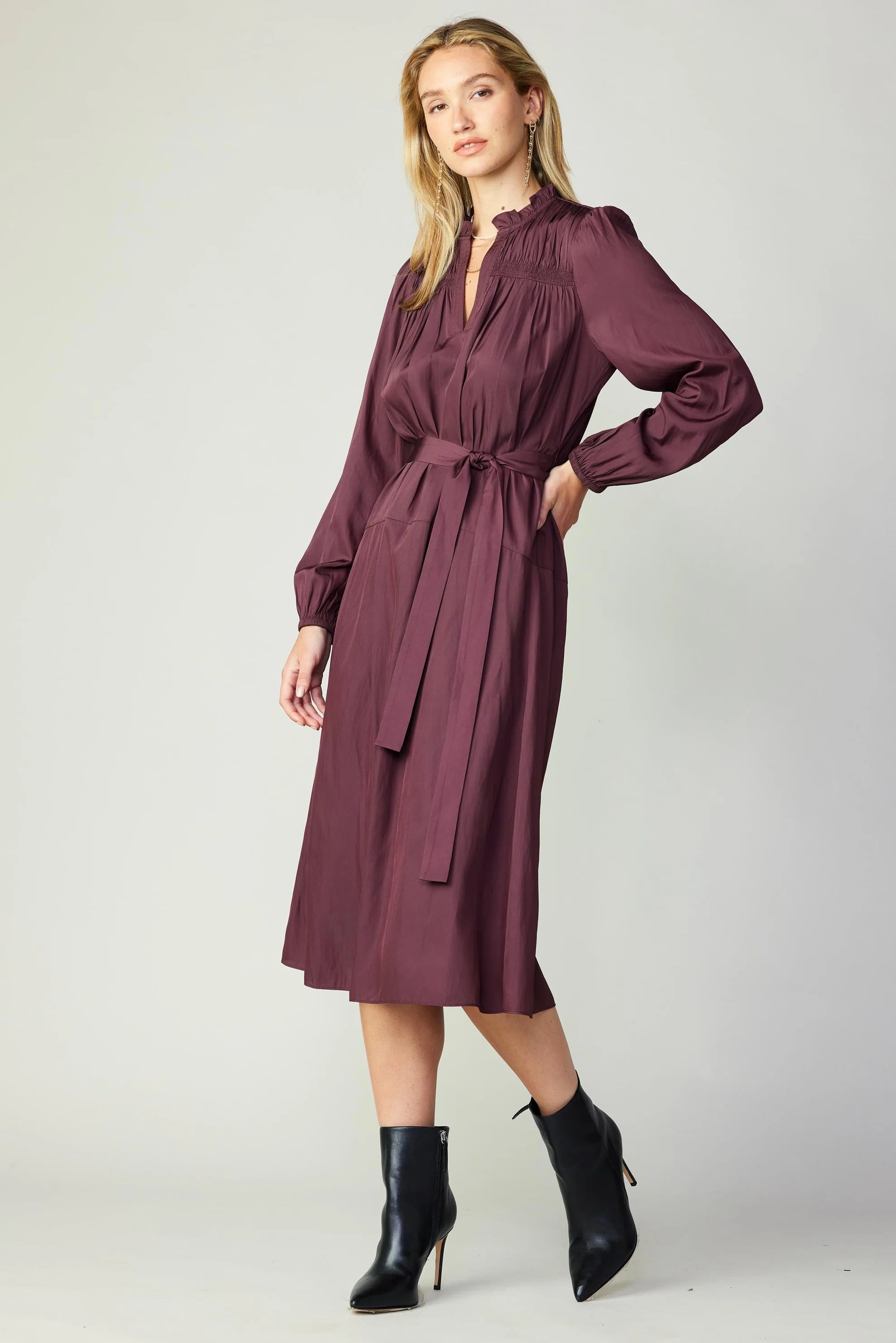 Self Tie Midi Dress