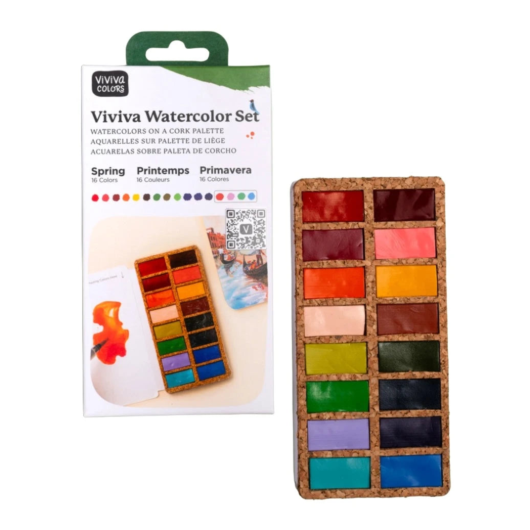 Viviva Watercolor Set - 16 Spring Colors