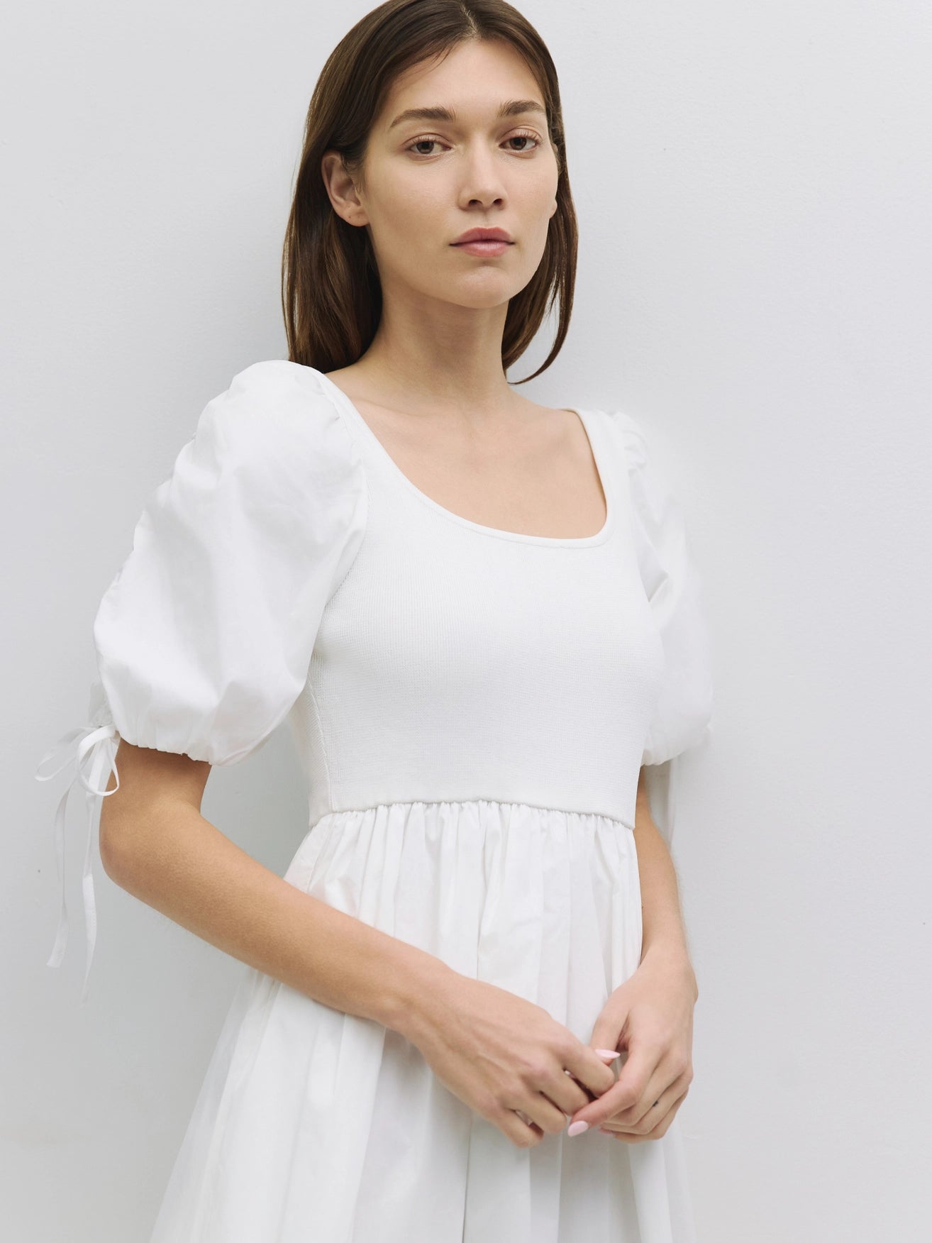 The Vega Dress | Puff Sleeve Midi Dress