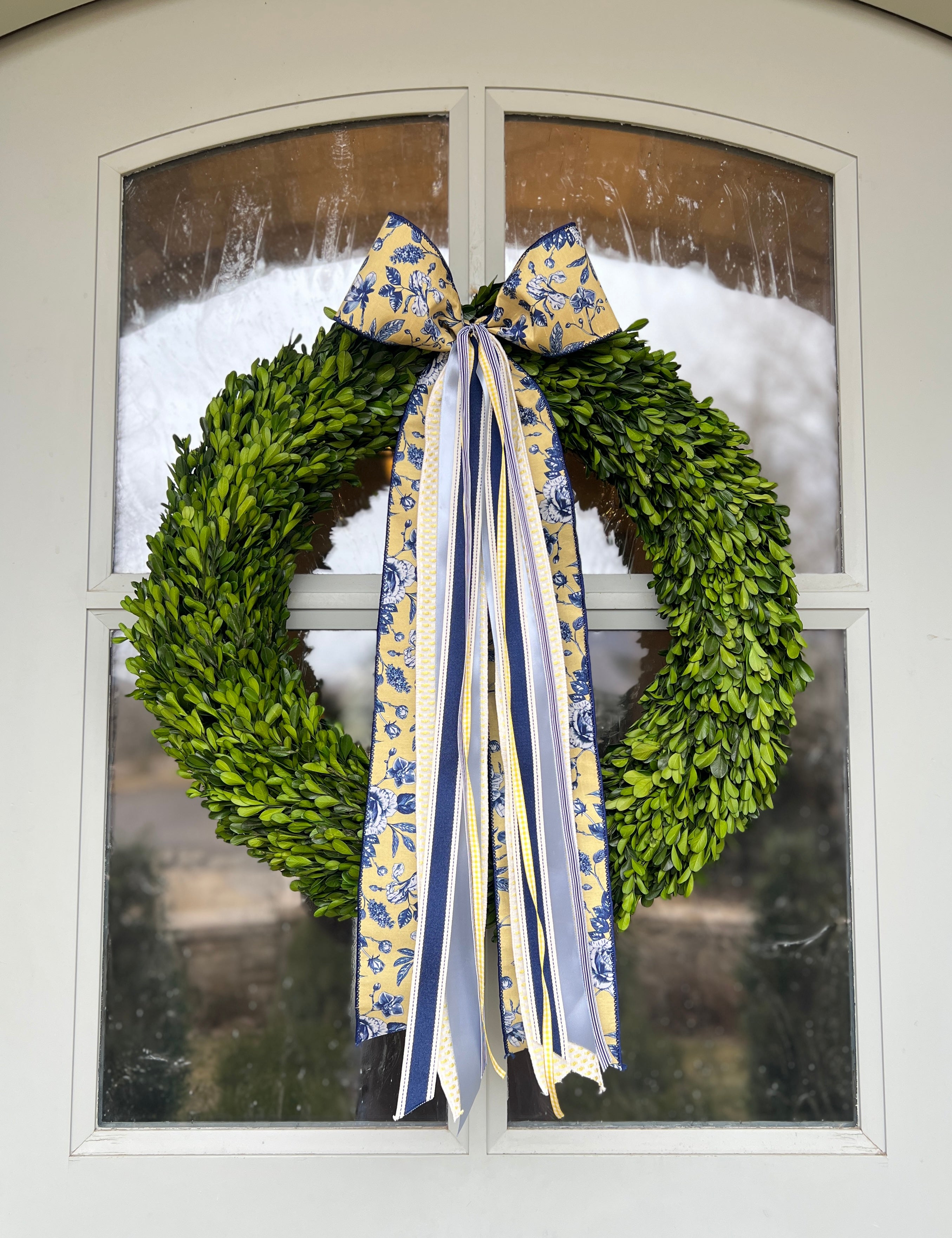 Preserved Boxwood Country Manor Round Wreath 20"