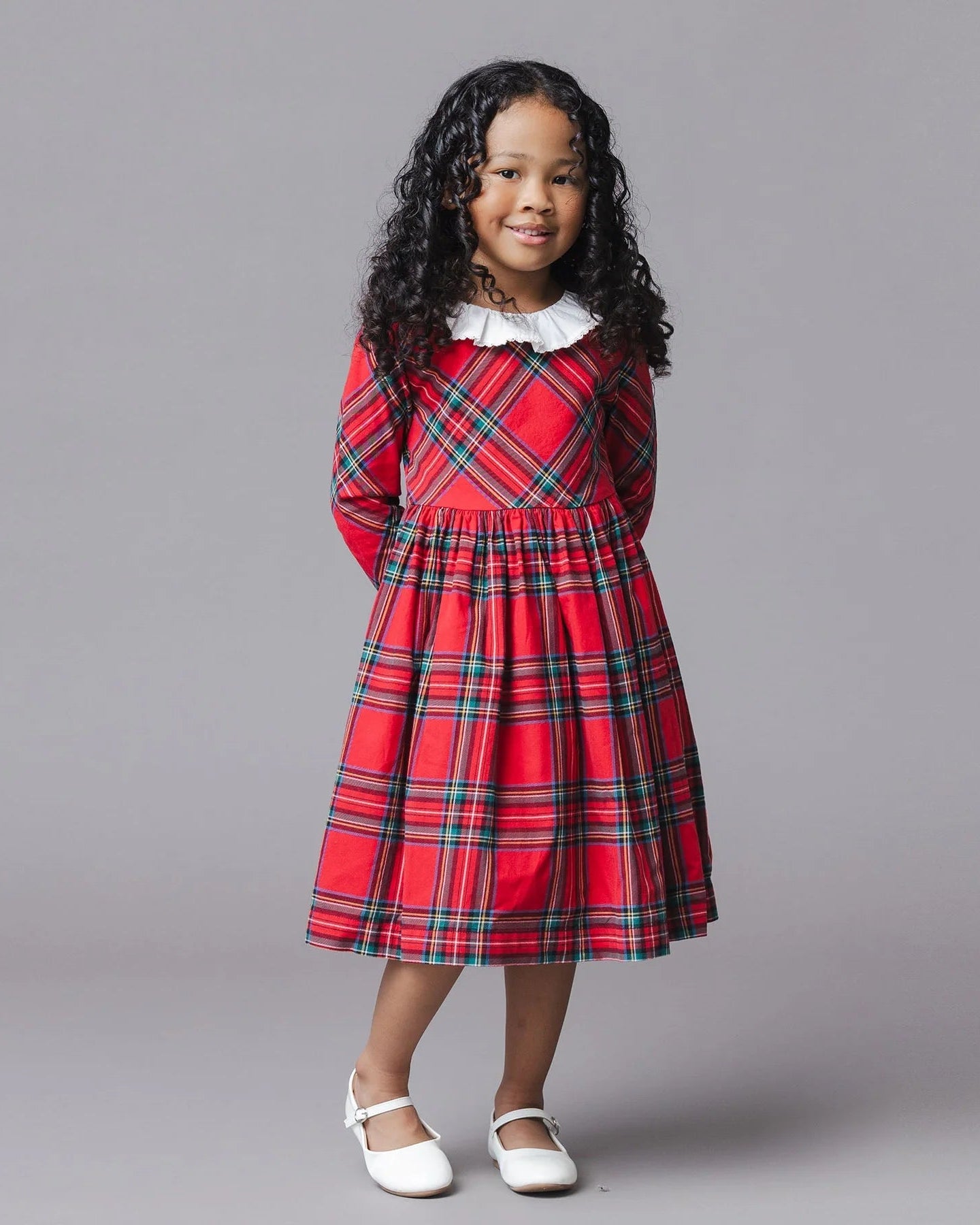 Organic Ruffle Collar Party Dress