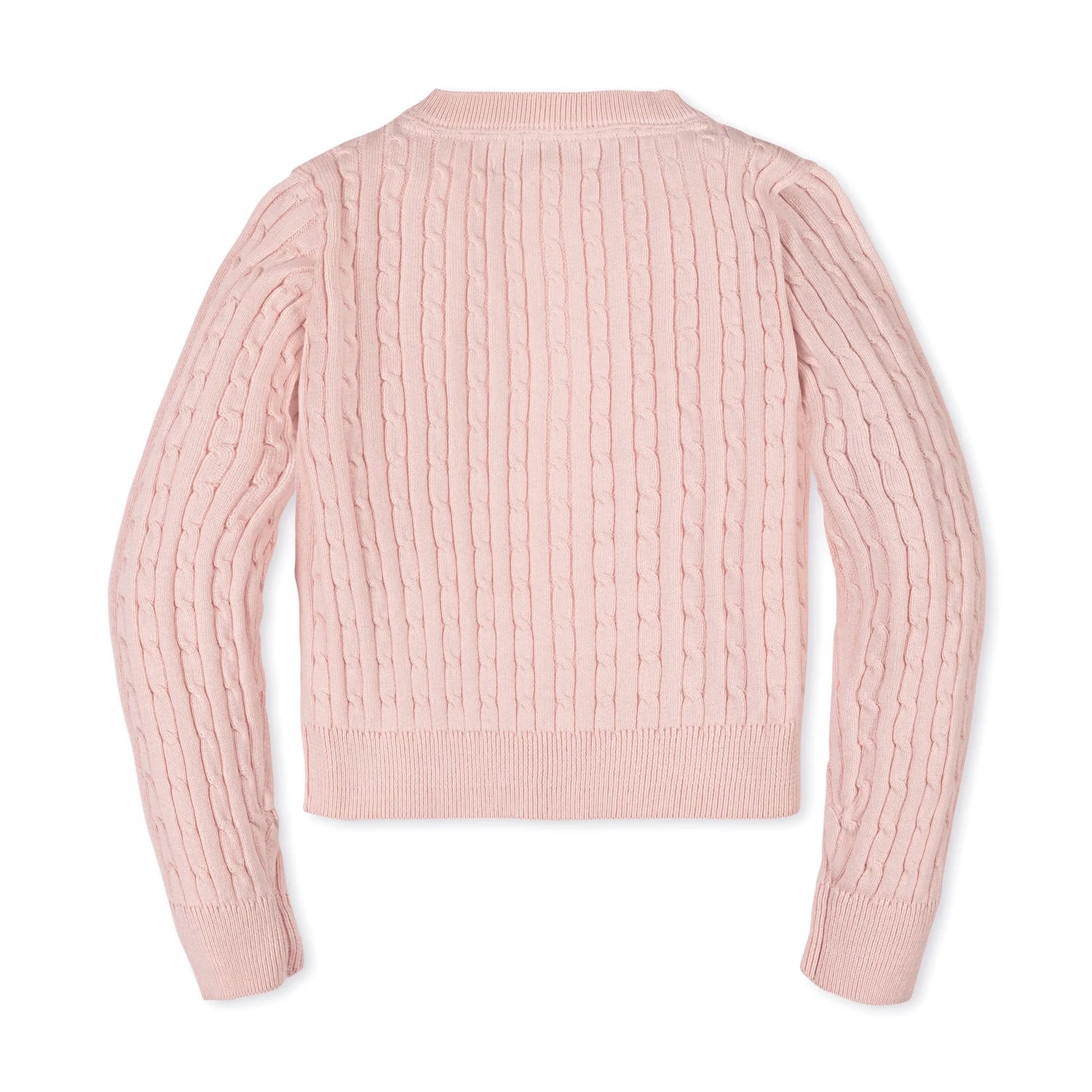Pale Pink Classic Cable Cardigan