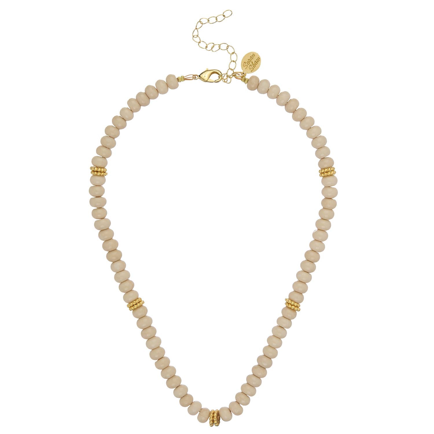 Sand and Gold Bead Necklace