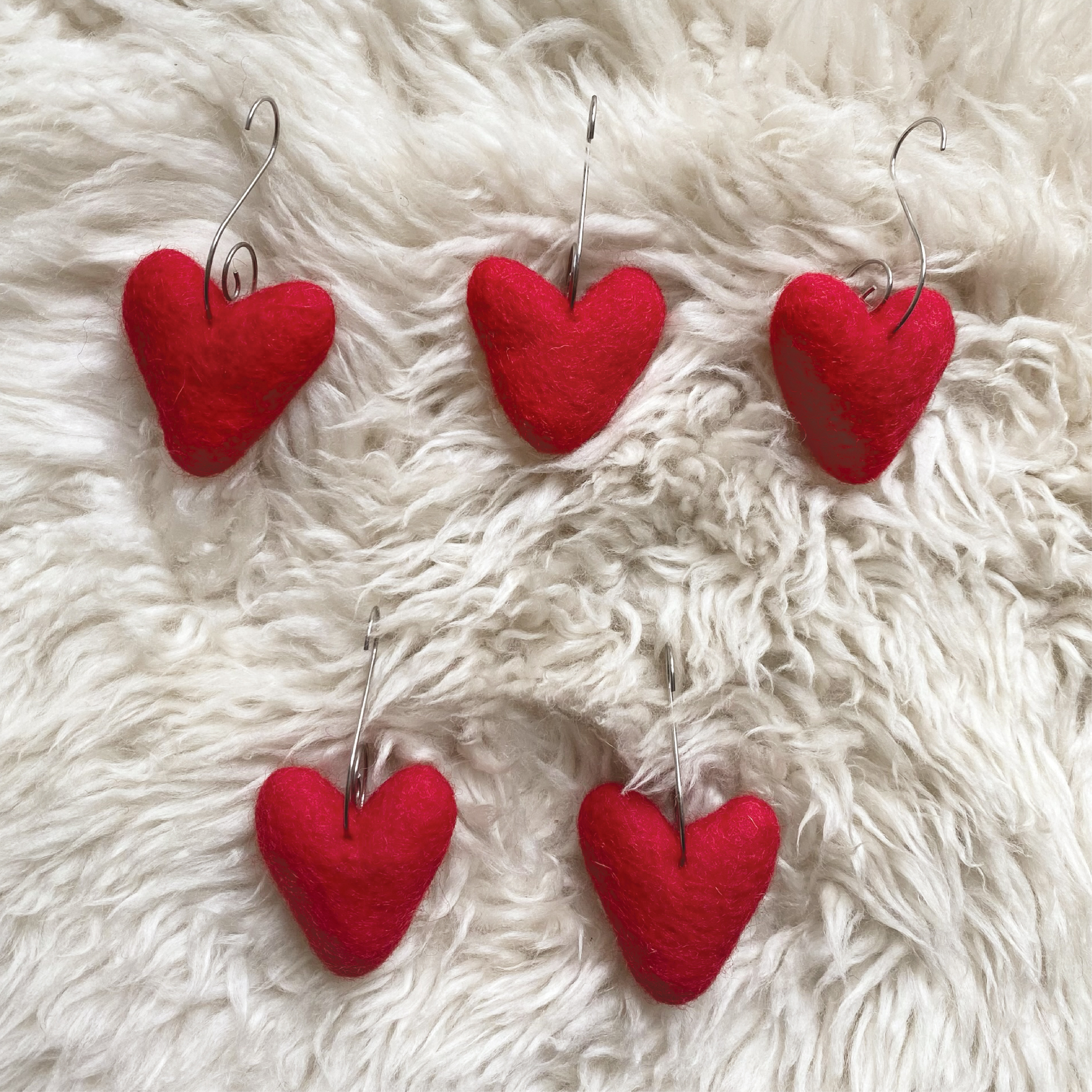 Felt Heart Ornaments
