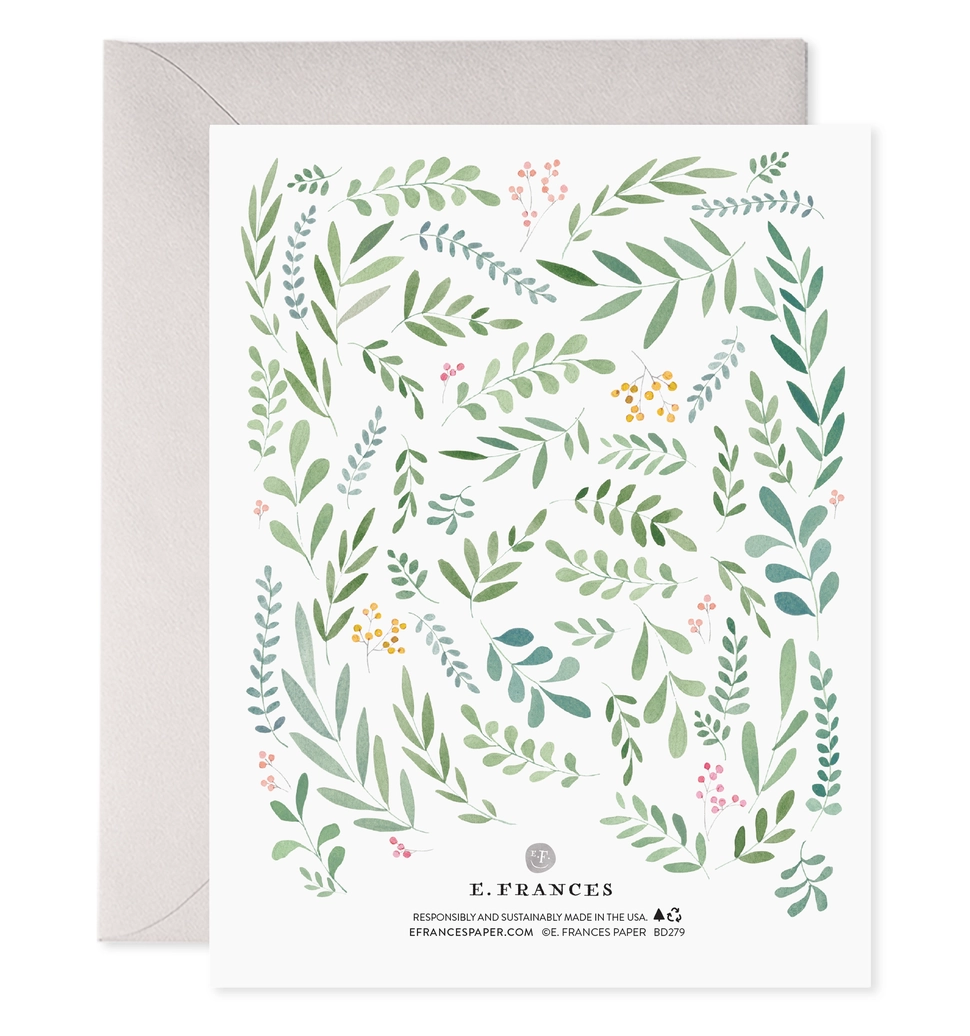 Pretty Leaves | Floral Birthday Greeting Card