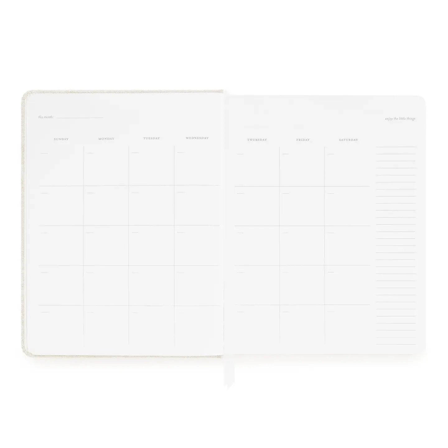 Undated Daily Planner Pale Pink