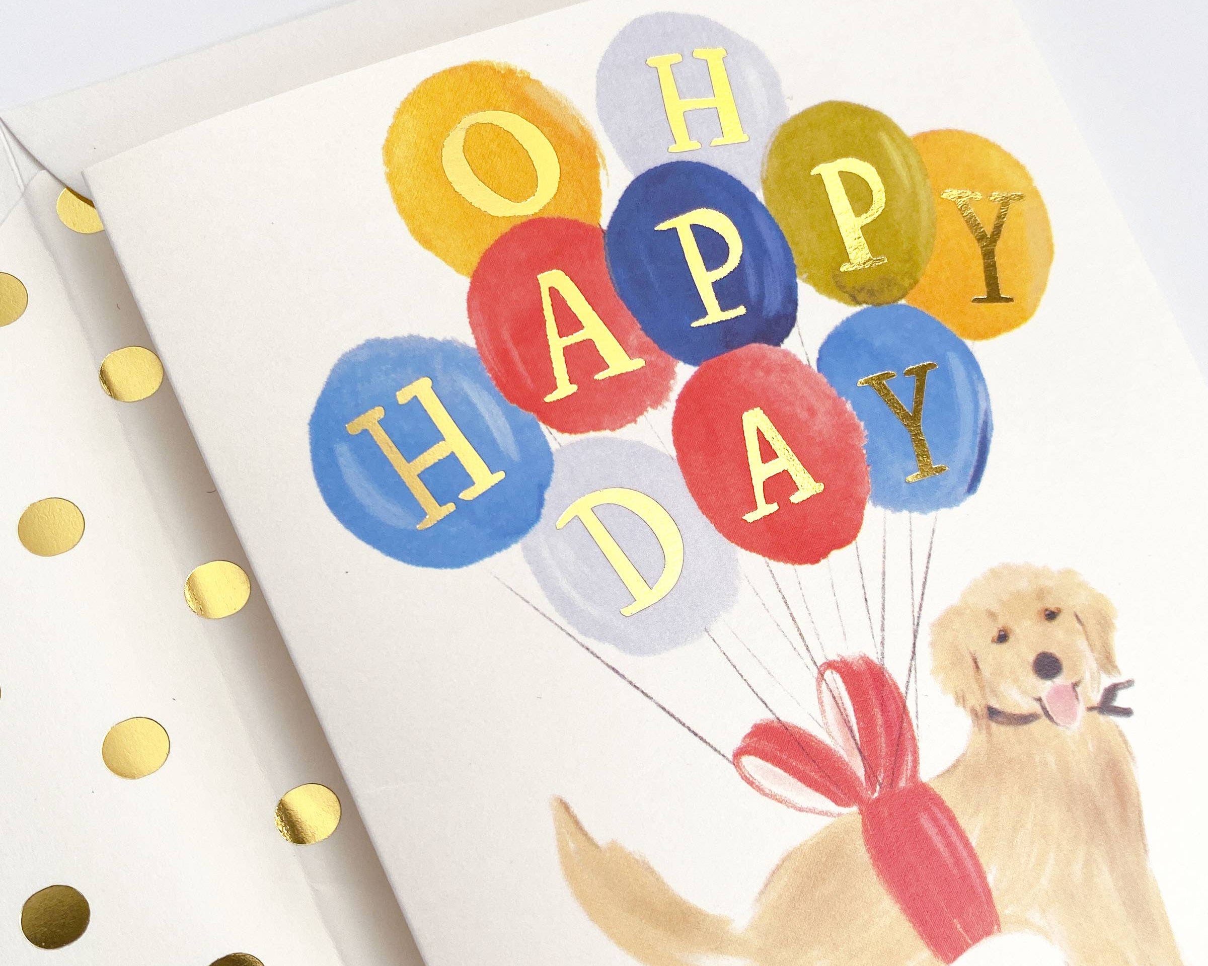 Birthday Golden Retriever Card