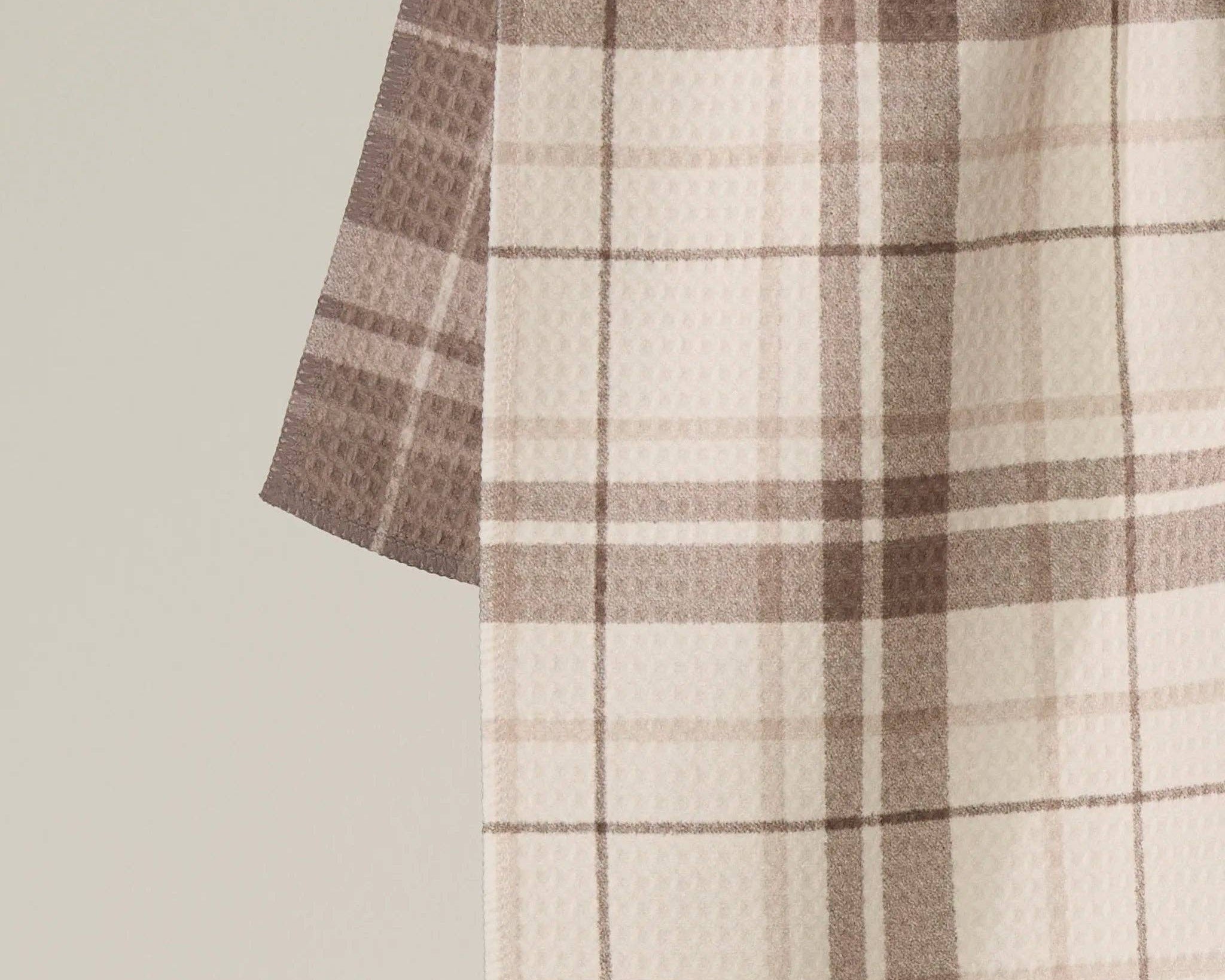Oat Plaid Luxe Towel