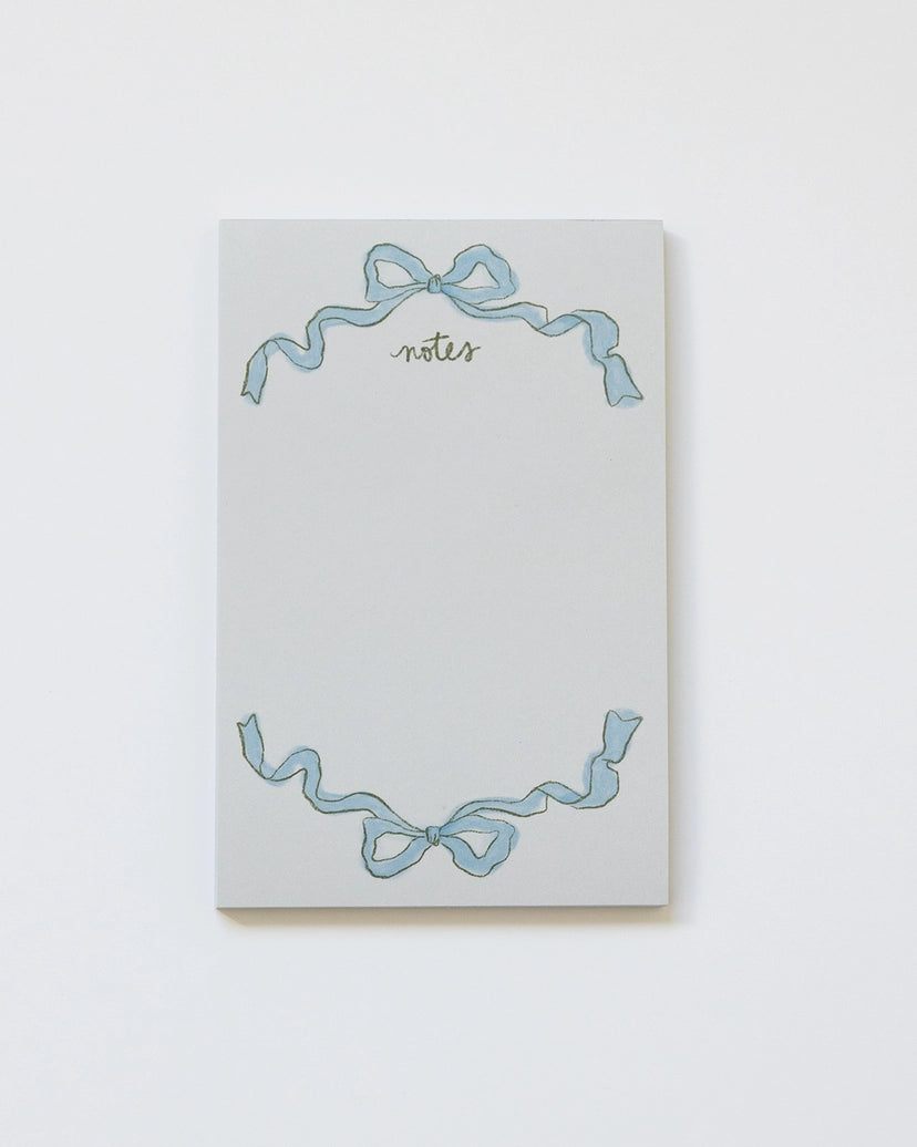 Blue Ribbon Bow Notepad