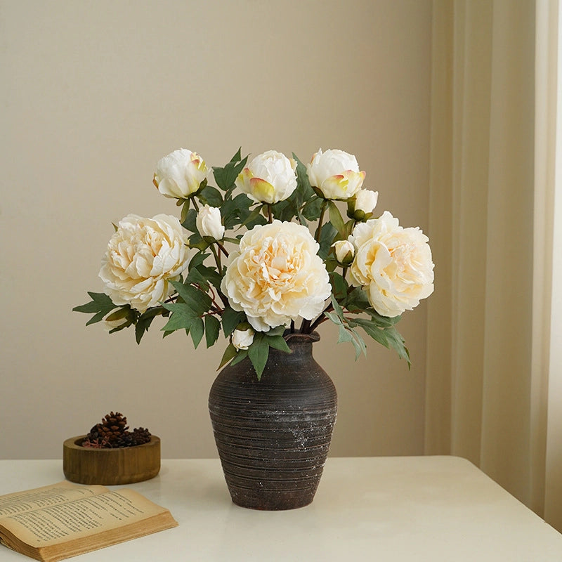 25"Premium Artificial Silk Peony-4 Flowers