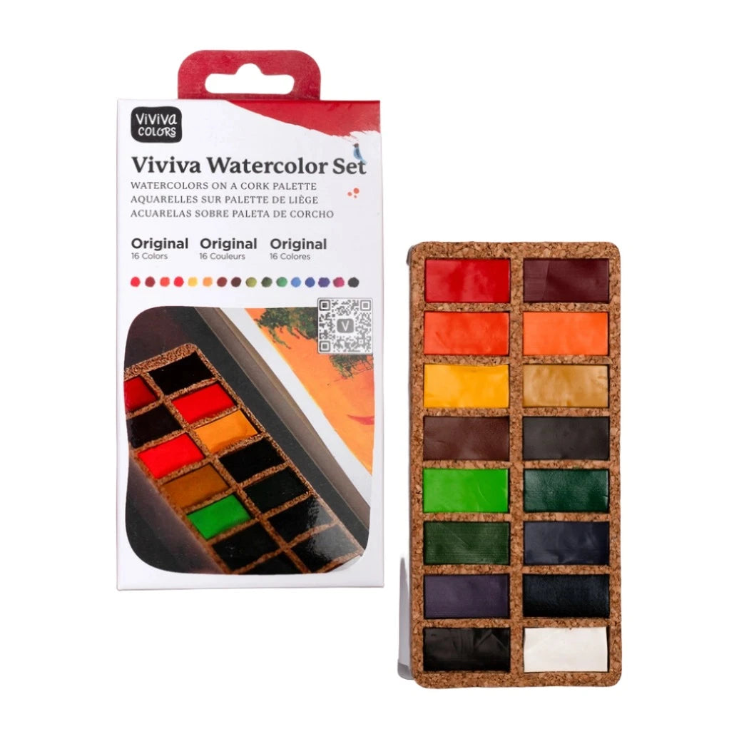 Viviva Watercolor Set Set - 16 Original Colors