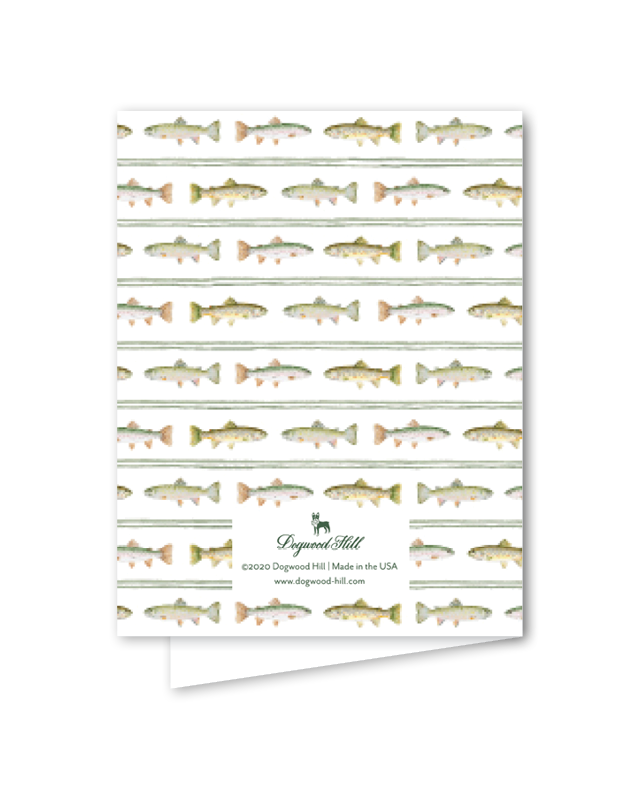 Fly Fishing Trout Birthday Card