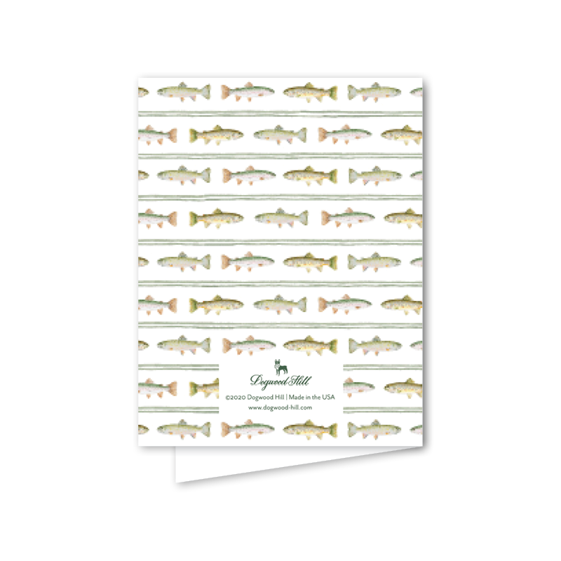 Fly Fishing Trout Birthday Card