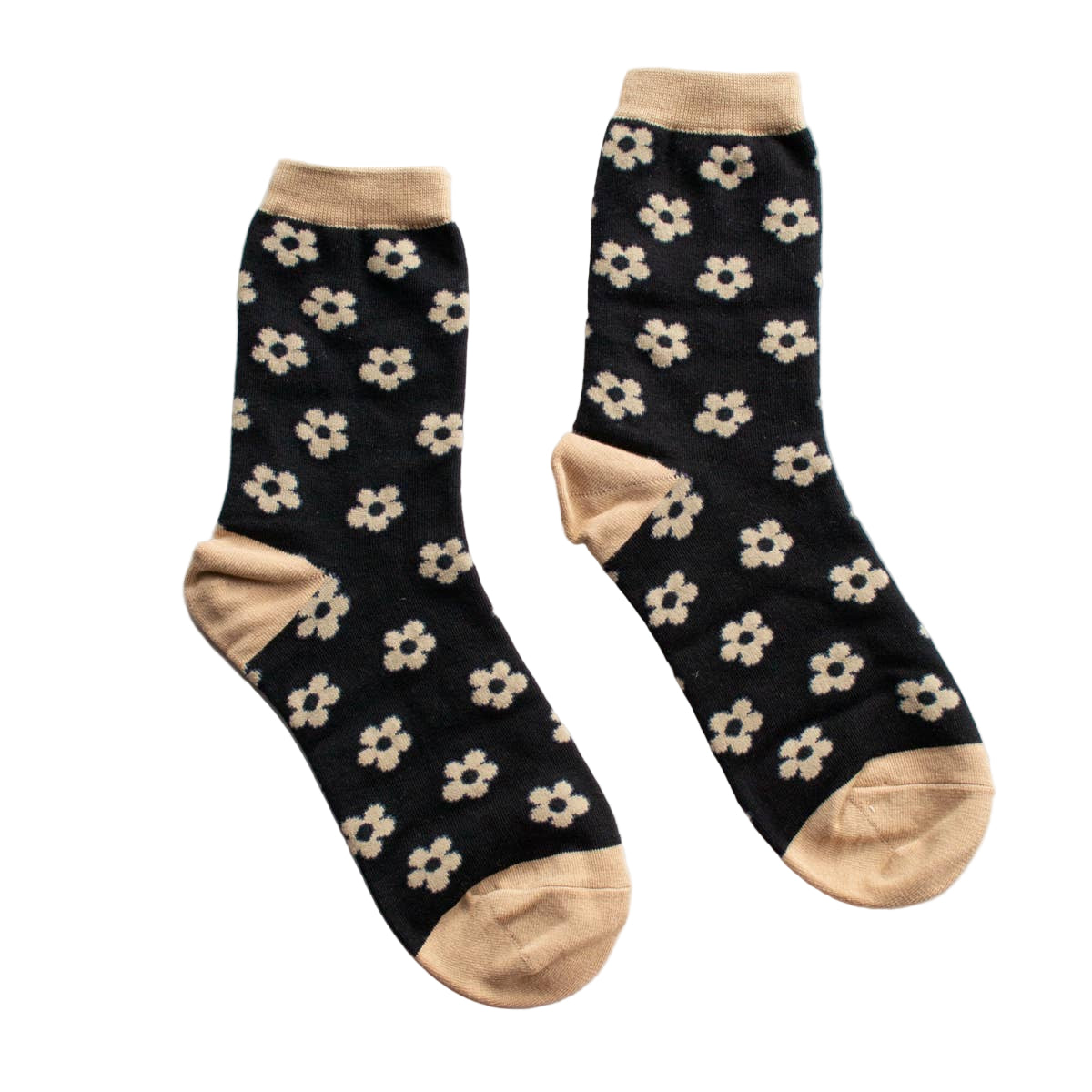 Doodle Flower Crew Socks