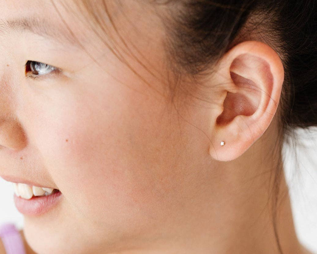 Mini Diamond Stud Earrings
