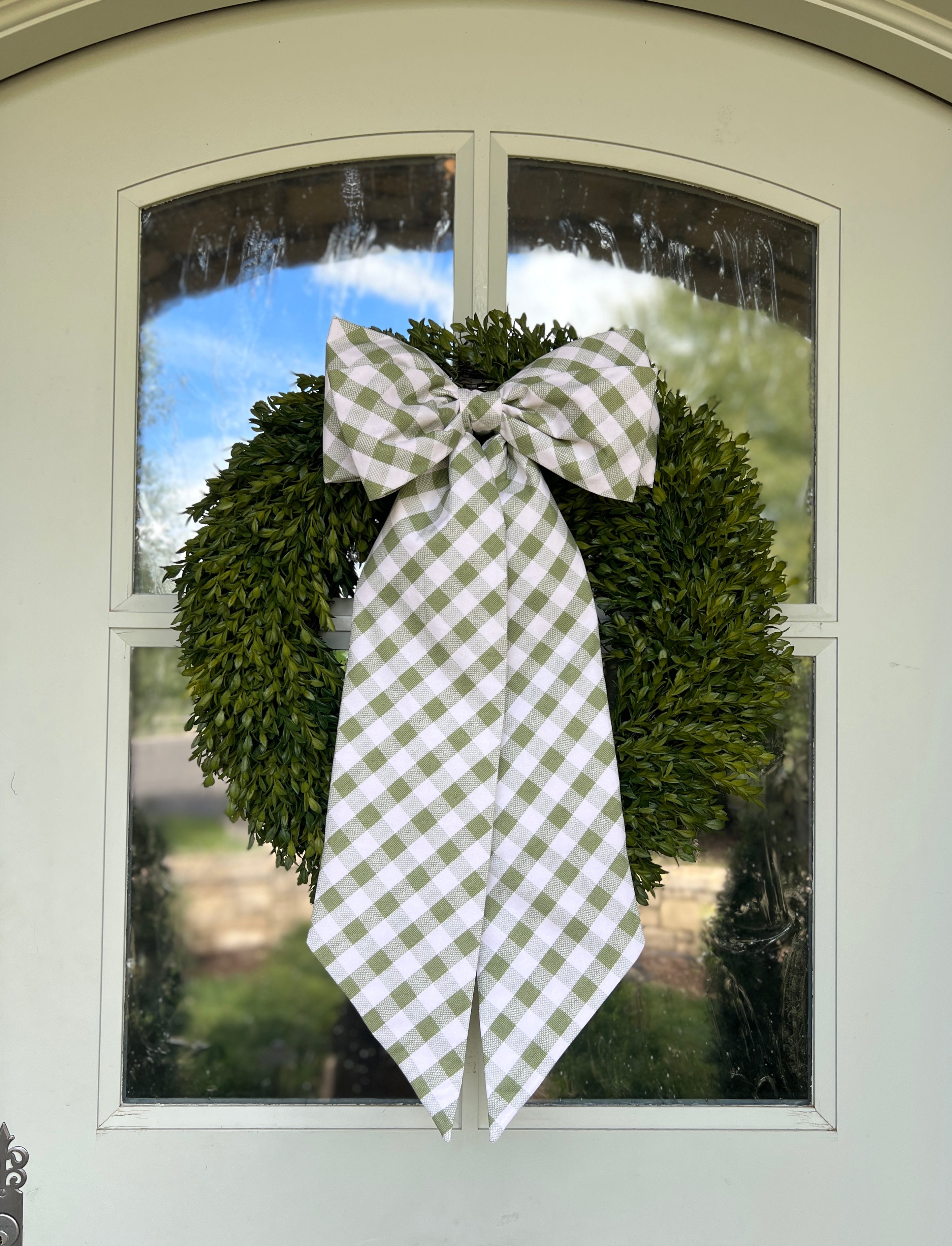 Bristol Check Fern Wreath Bow