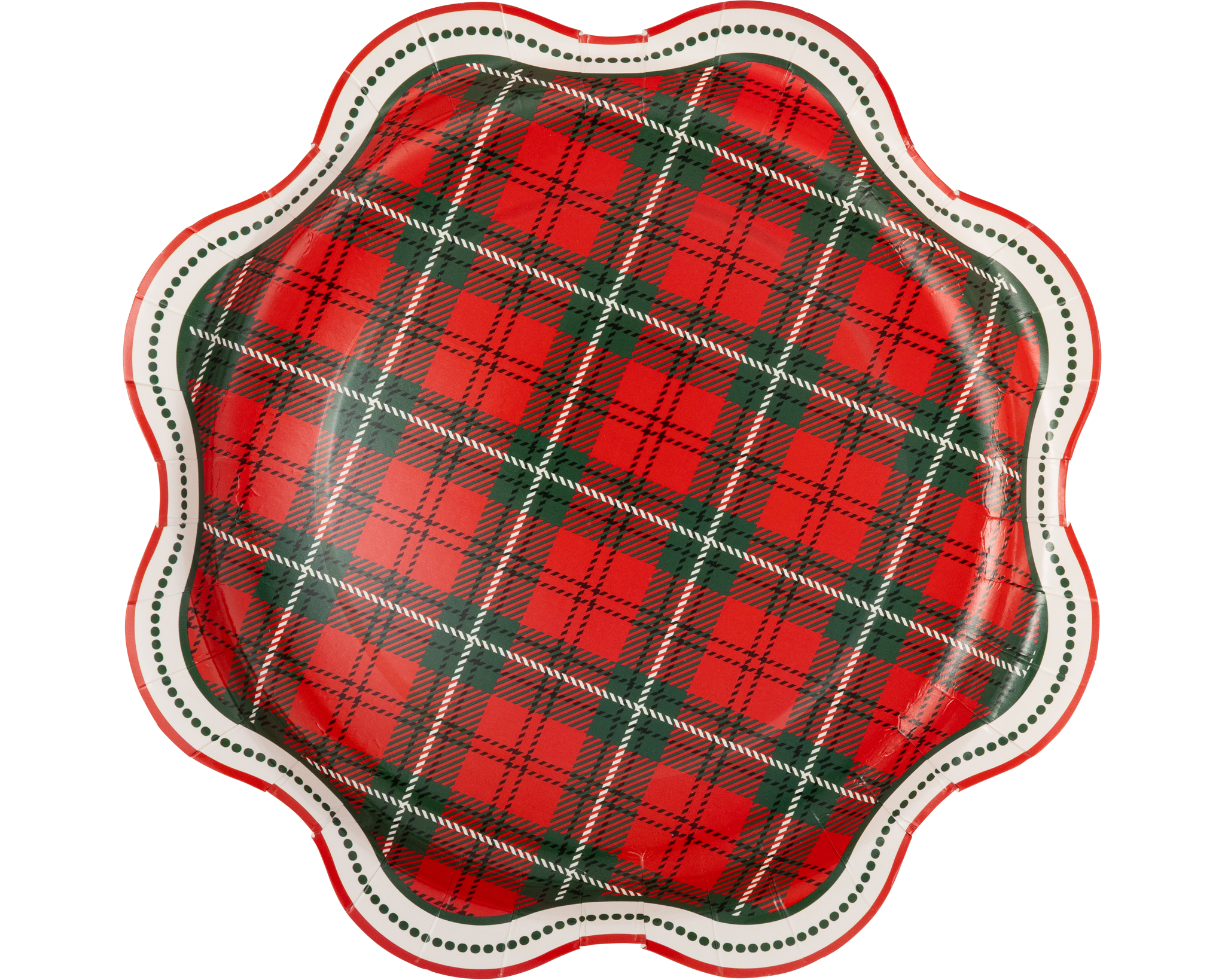 Plaid Dot Edge Plate