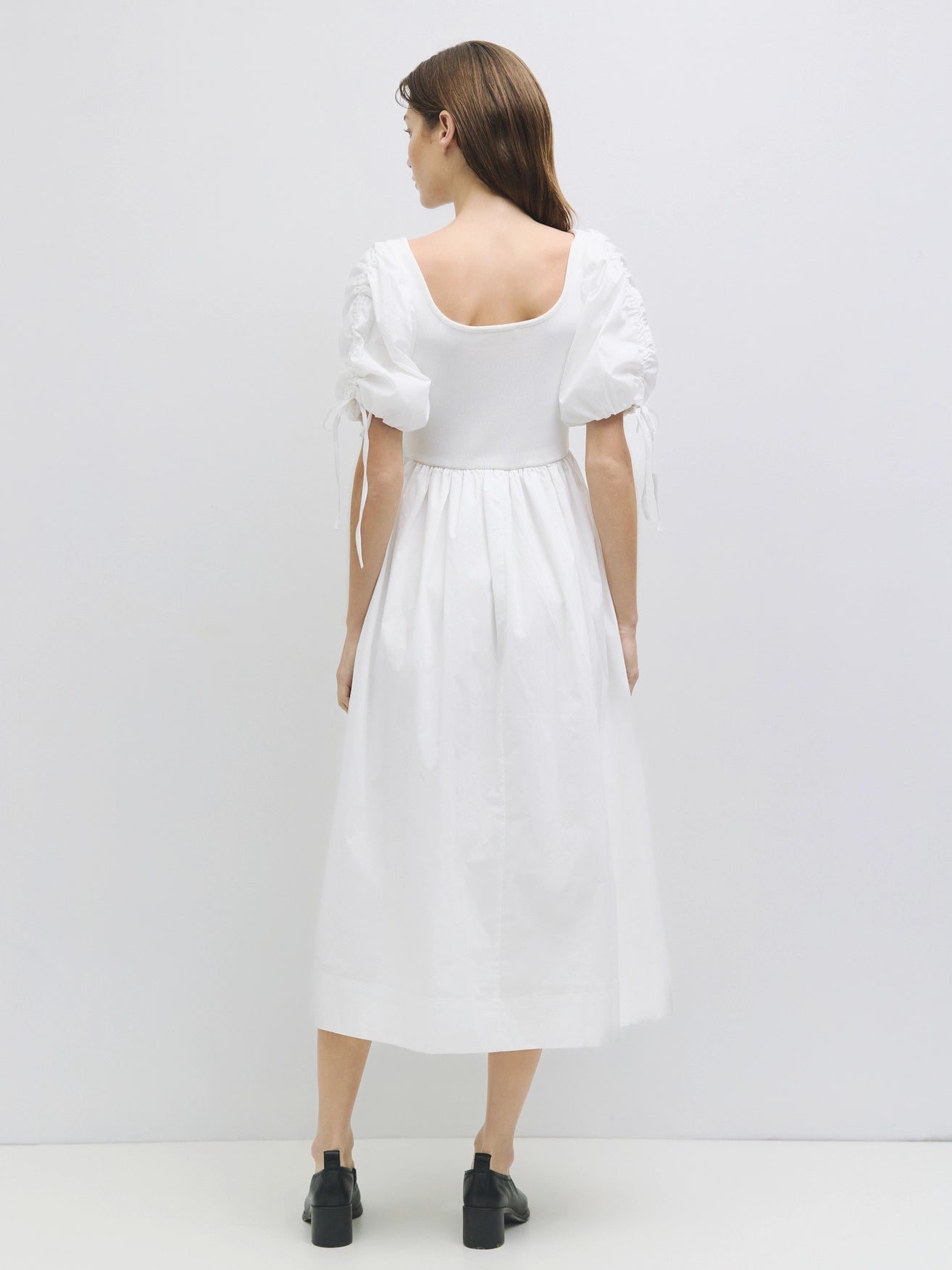 The Vega Dress | Puff Sleeve Midi Dress