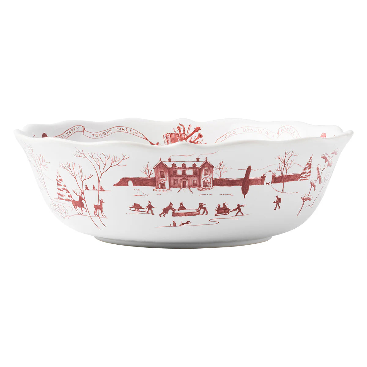 Country Estate Winter Frolic Serving Bowl 10"