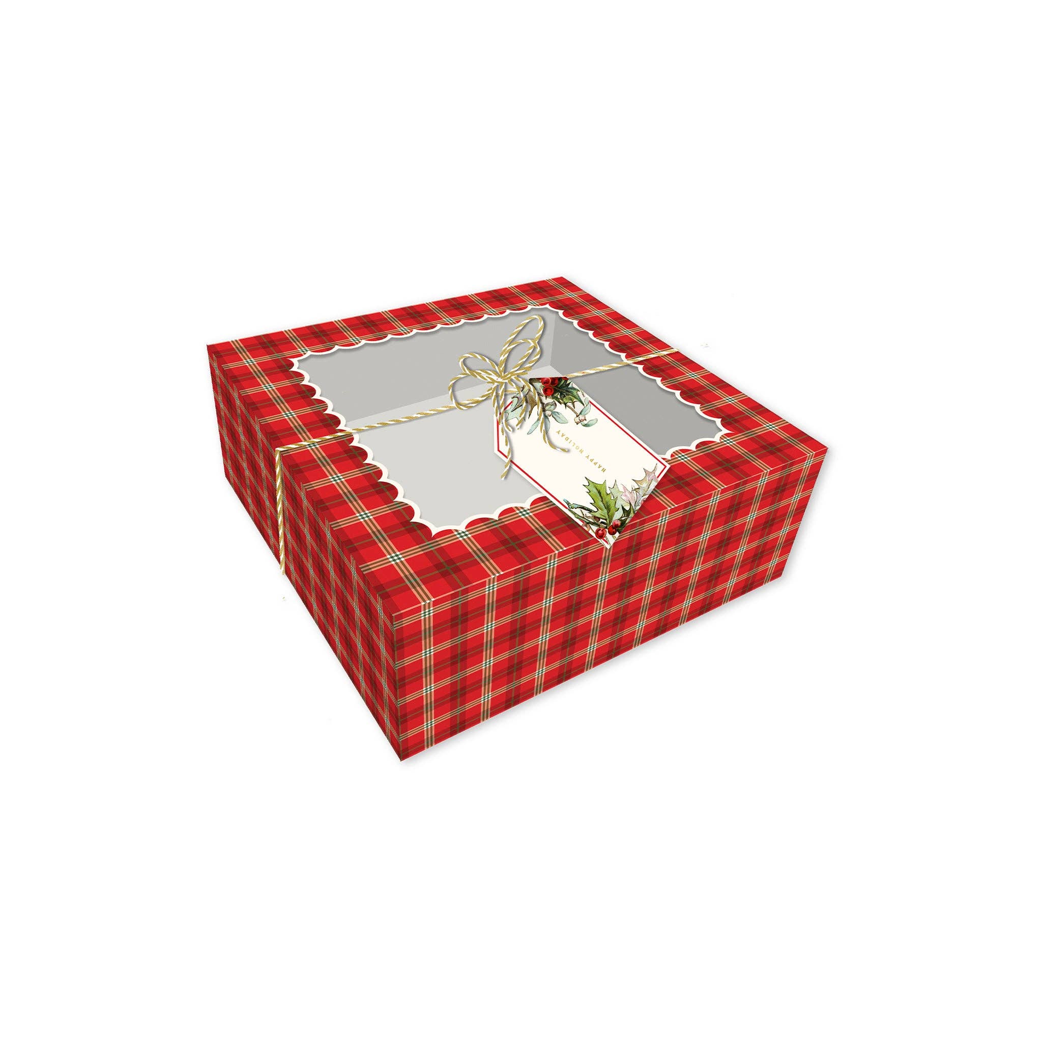 Red Plaid Cookie Boxes