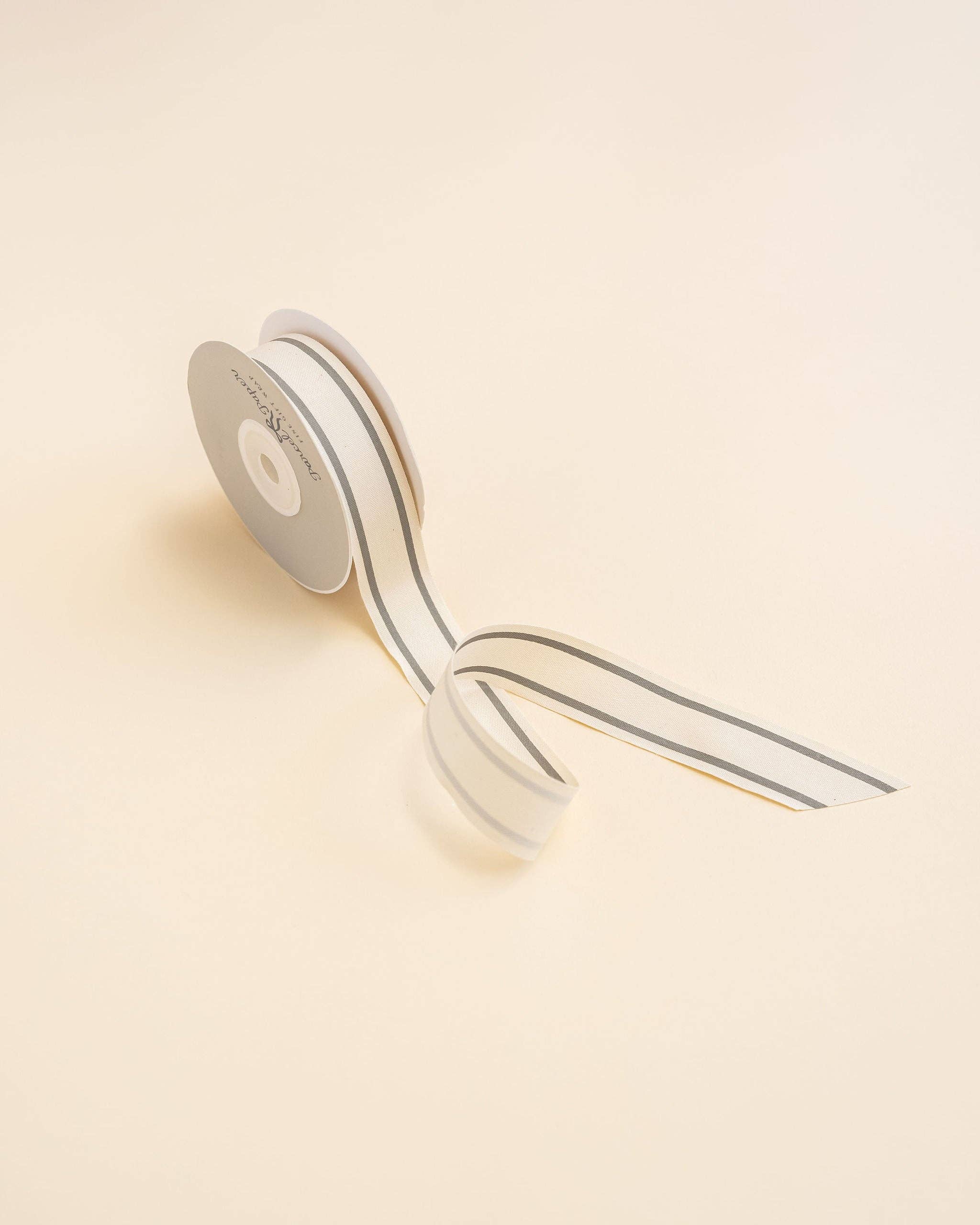 Sage Stripe Cotton Ribbon