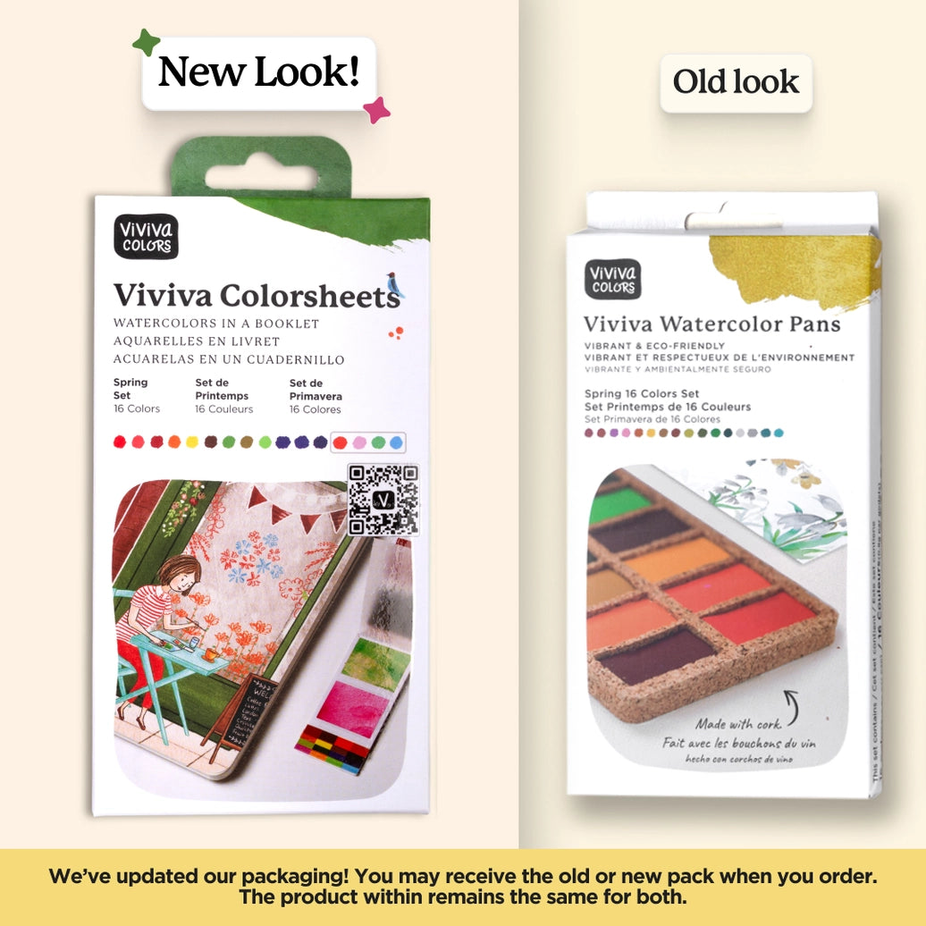 Viviva Watercolor Set - 16 Spring Colors