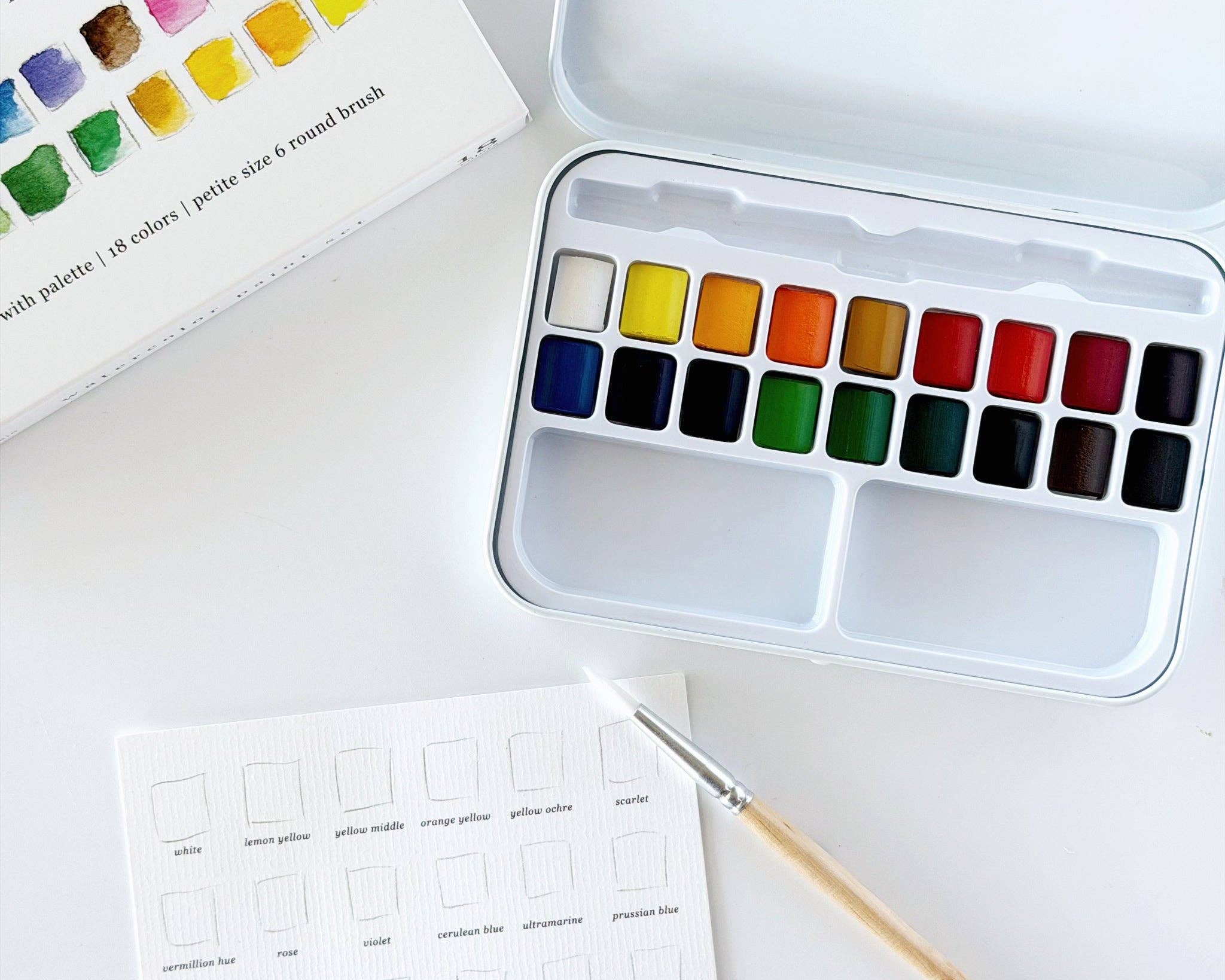 Watercolor Paint Set with Brush