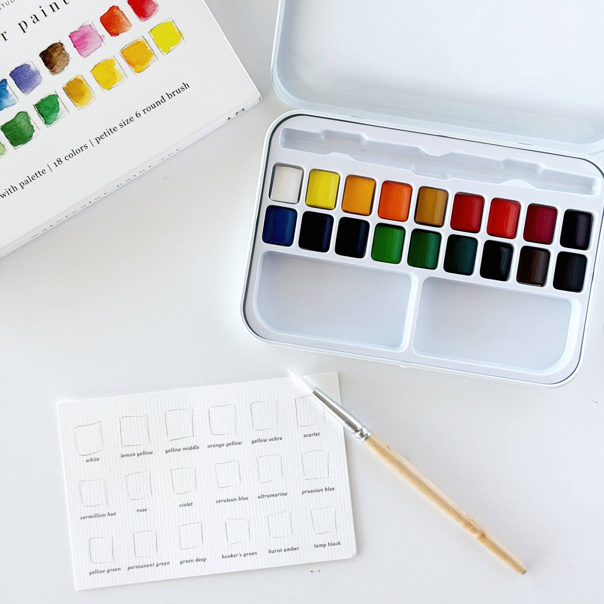 Watercolor Paint Set with Brush