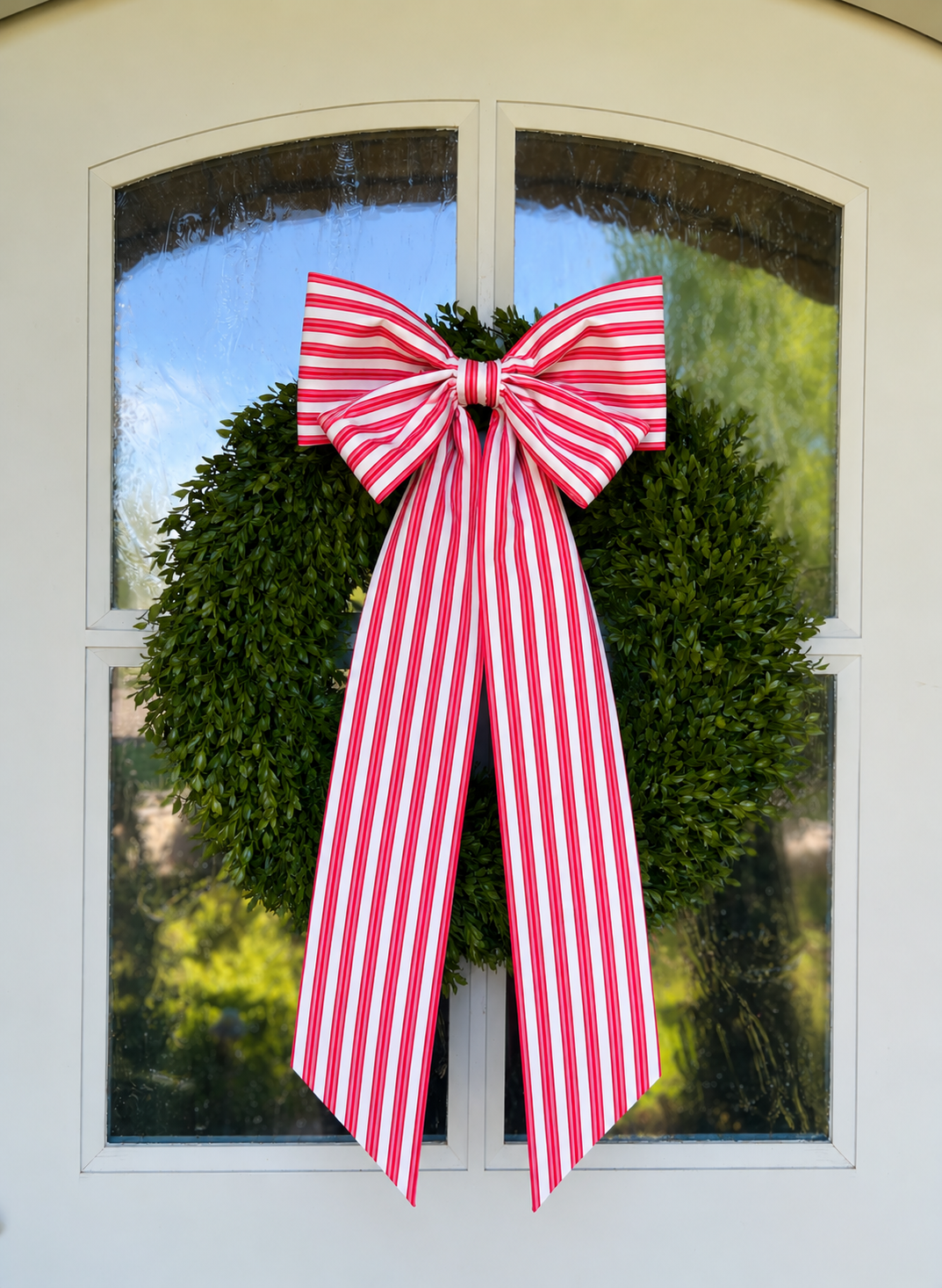 Coastal Stripe Wreath Bow