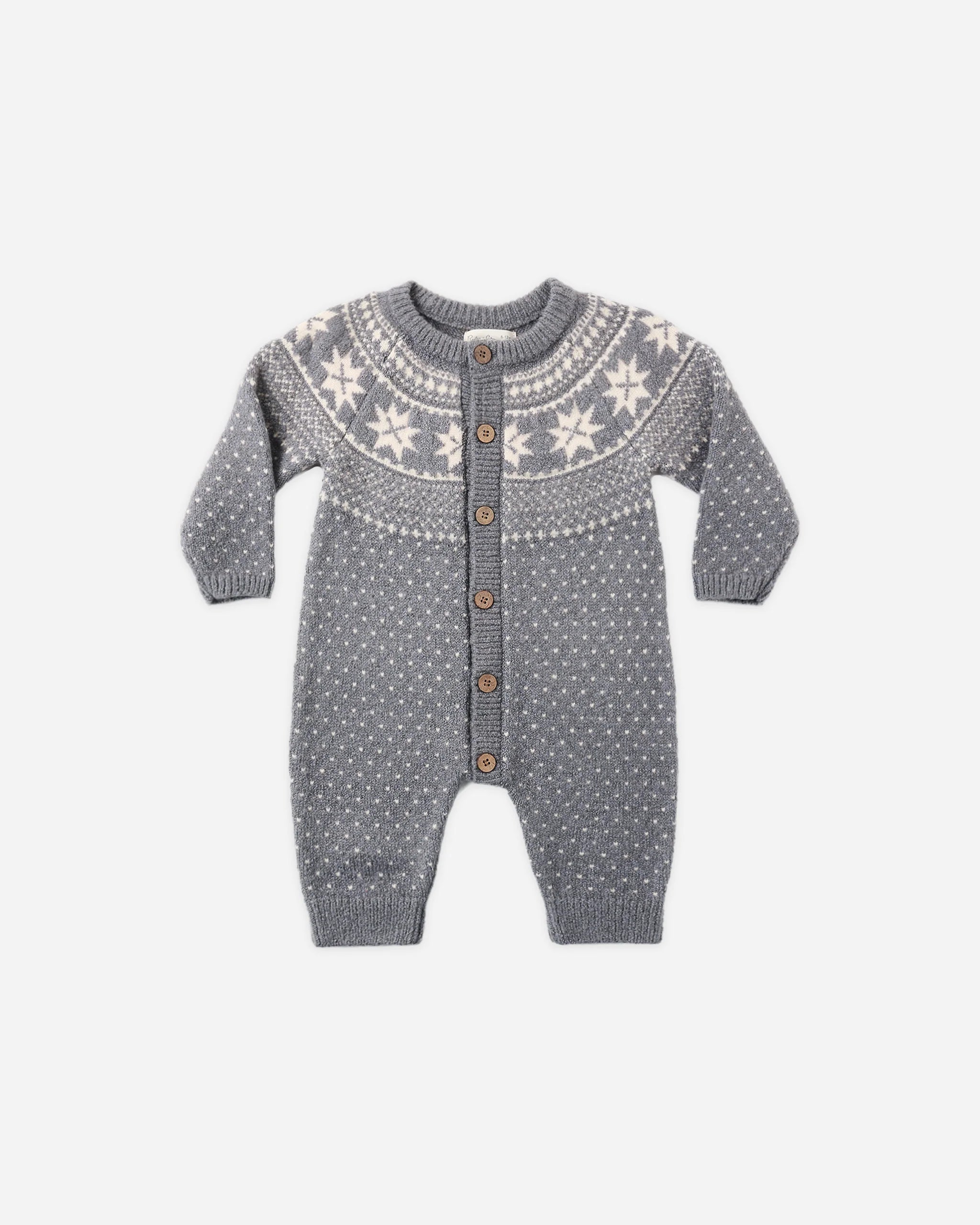 Fair Isle Romper Slate