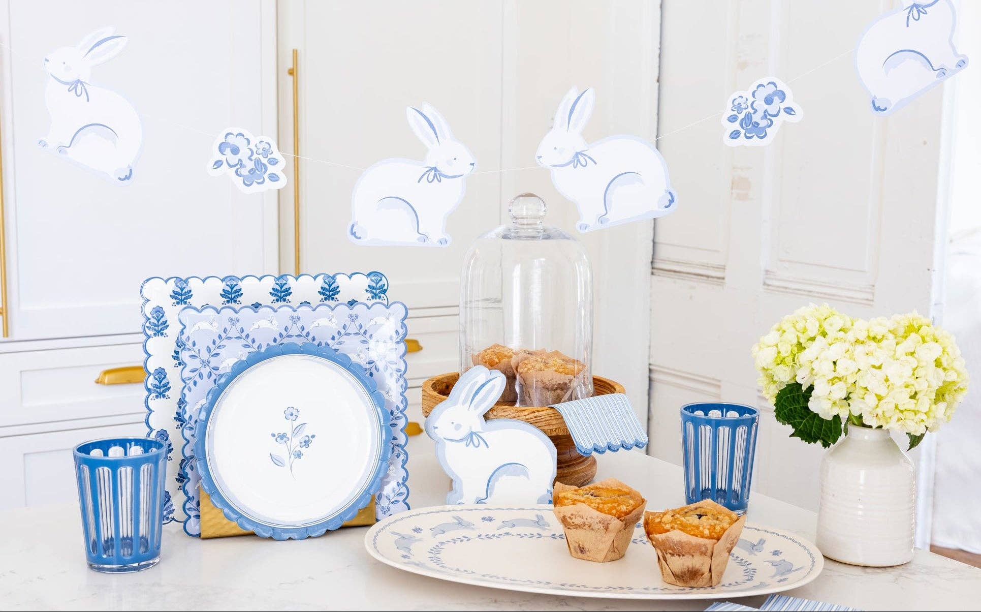 Blue Flower Block Print Plate