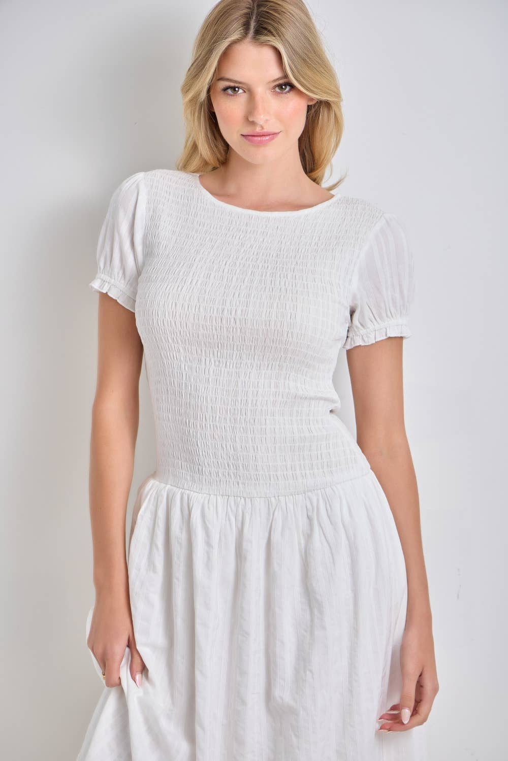 Madison Ivory Midi Dress