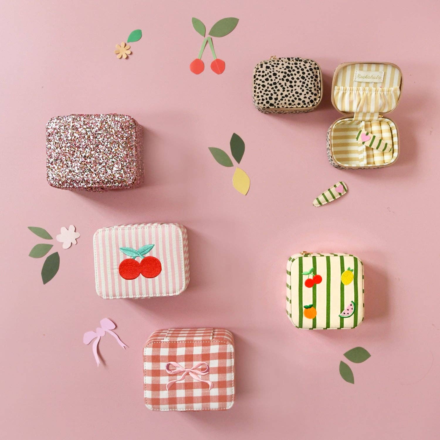Gingham Bow Jewelry Box