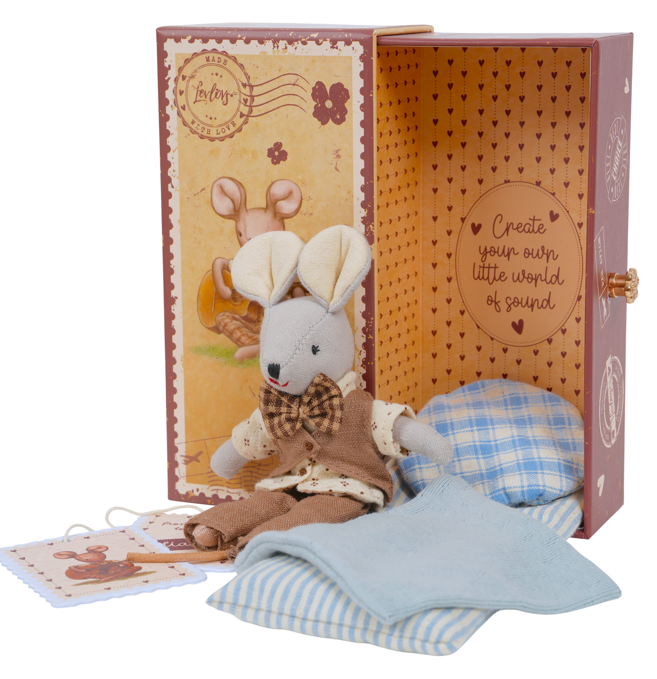 Mouse Liam in Stamp Holder Box