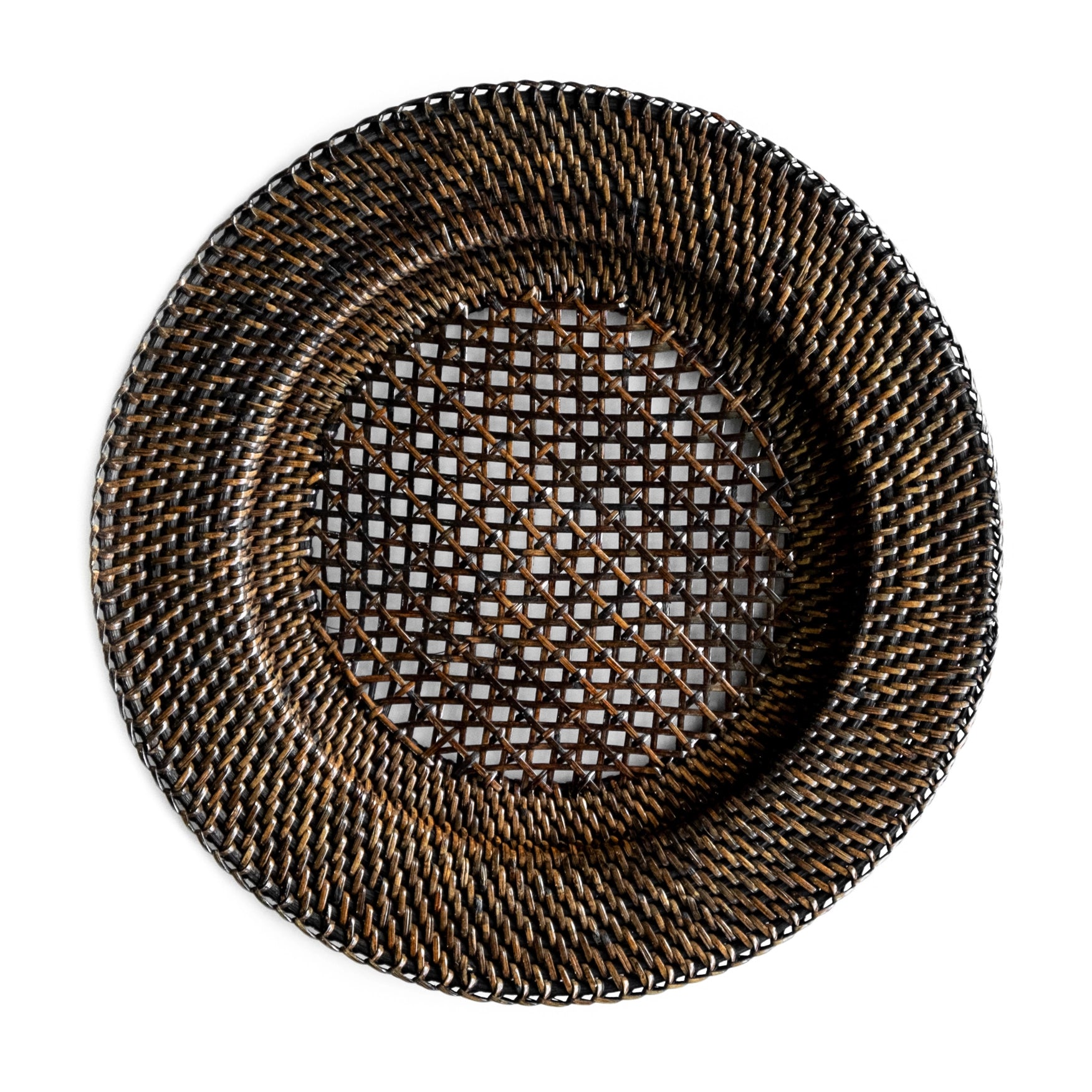Dark Brown Rattan Charger
