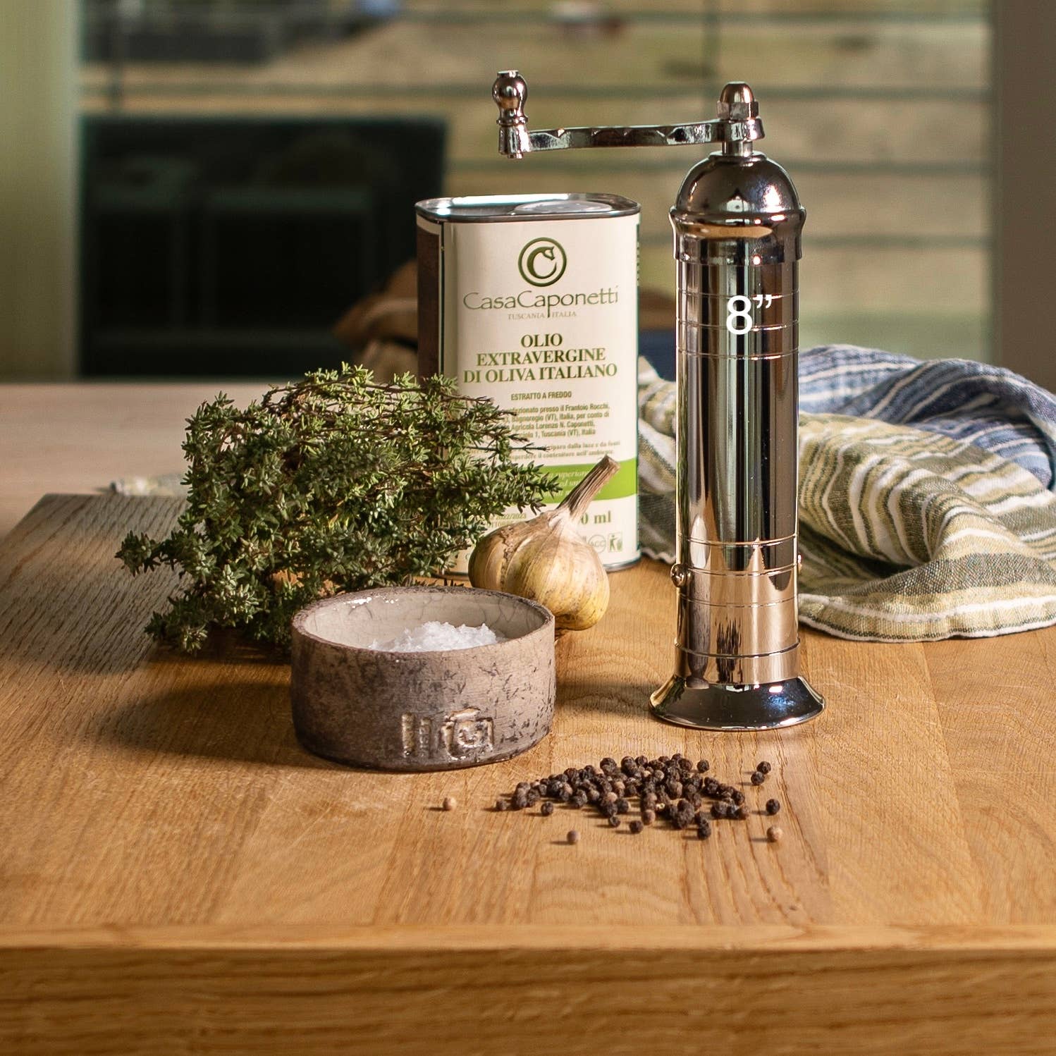 Chrome Mill 8" Pepper Grinder