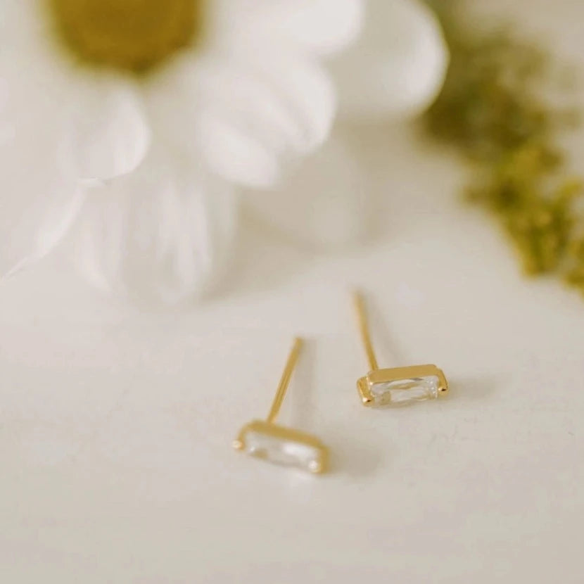 Sophie Baguette Diamond Studs