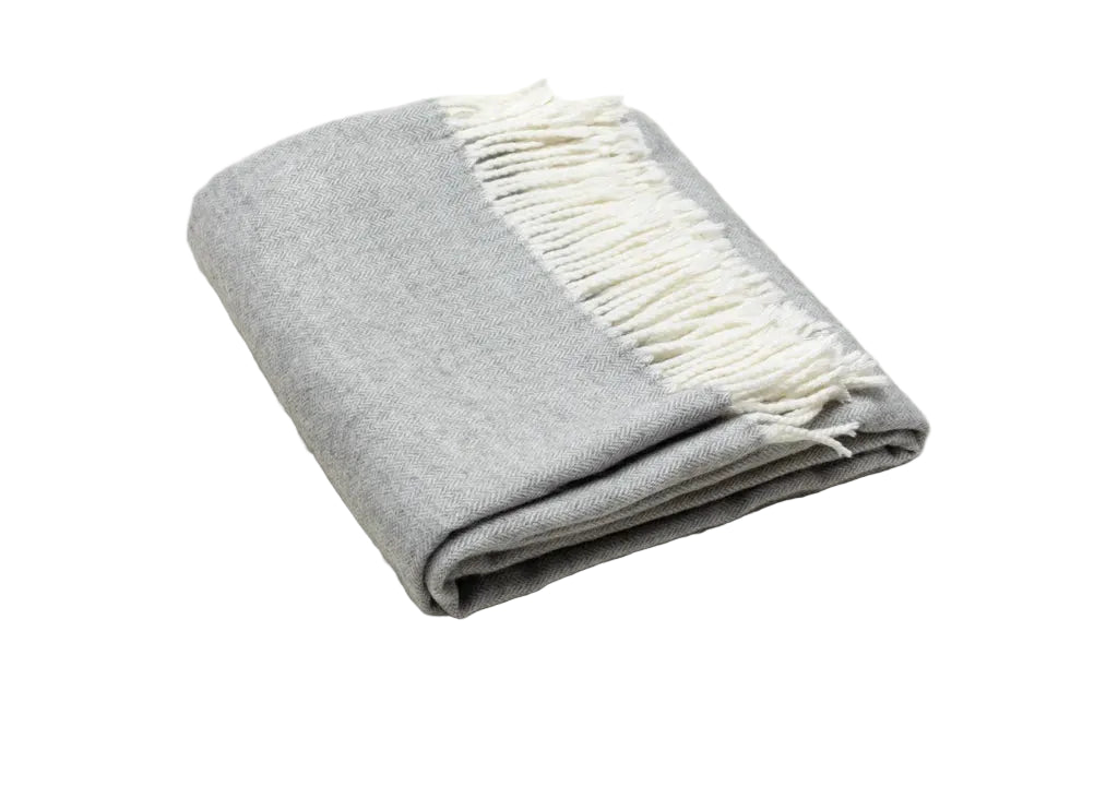 Fringed Herringbone Throw