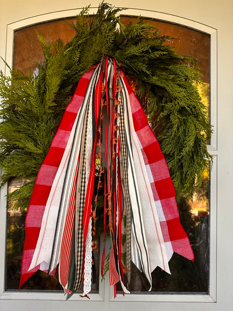 Cozy Cabin Wreath Ribbon