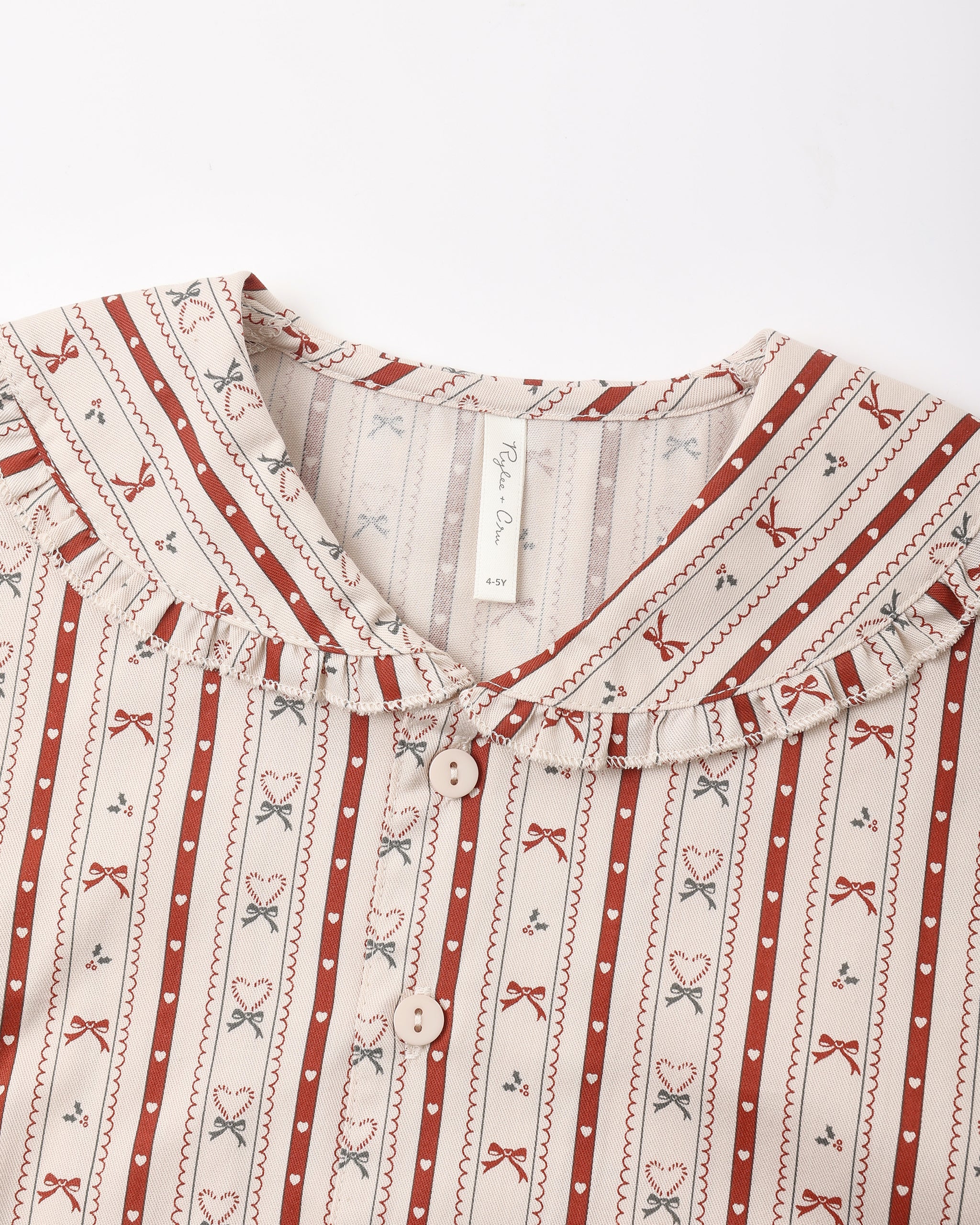Ruffle Pajamas Candy Cane Lane