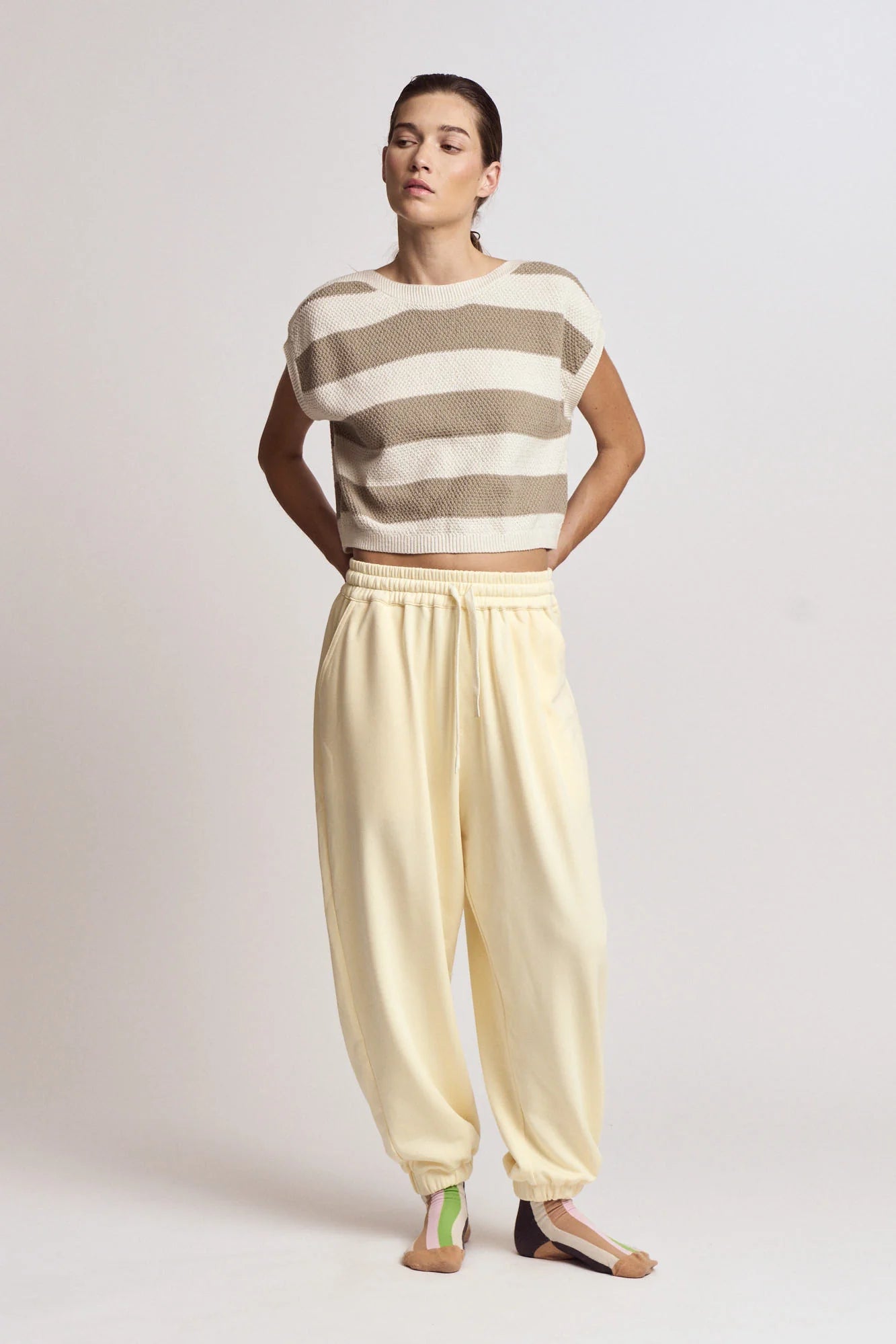 Rib and Terry Sweat Pants