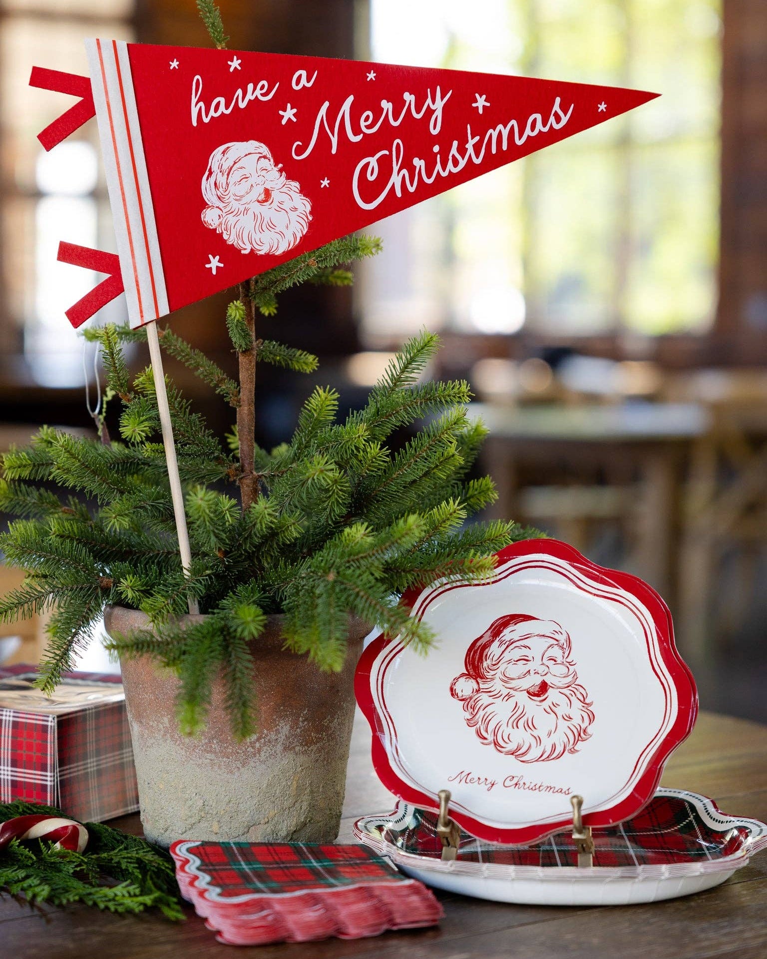 Santa Merry Christmas Plate