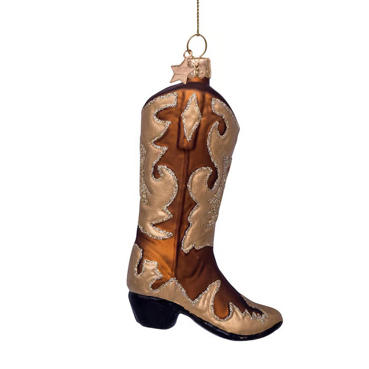 Glitter Cowboy Boot Ornament
