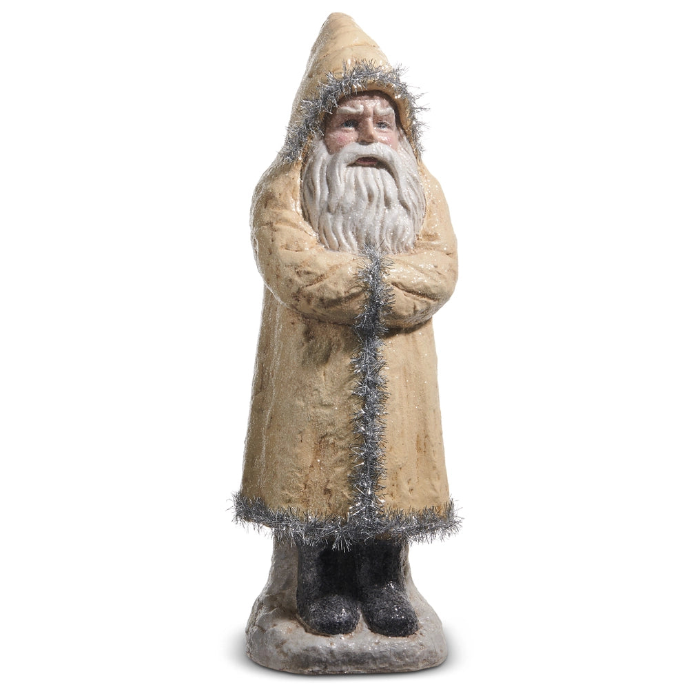 Cream Tinsel Old World Santa