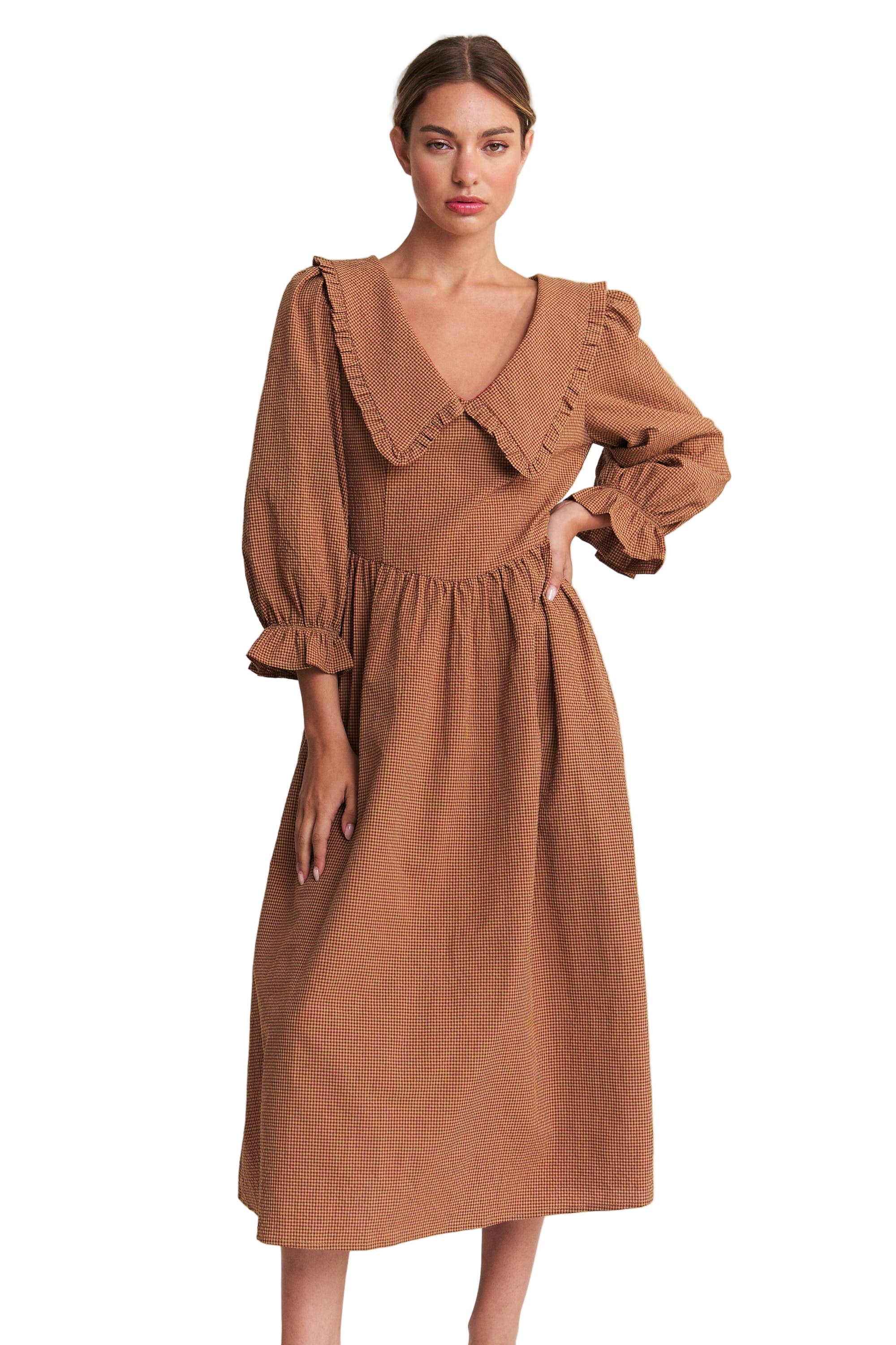 Burgundy Amber Midi-Dress