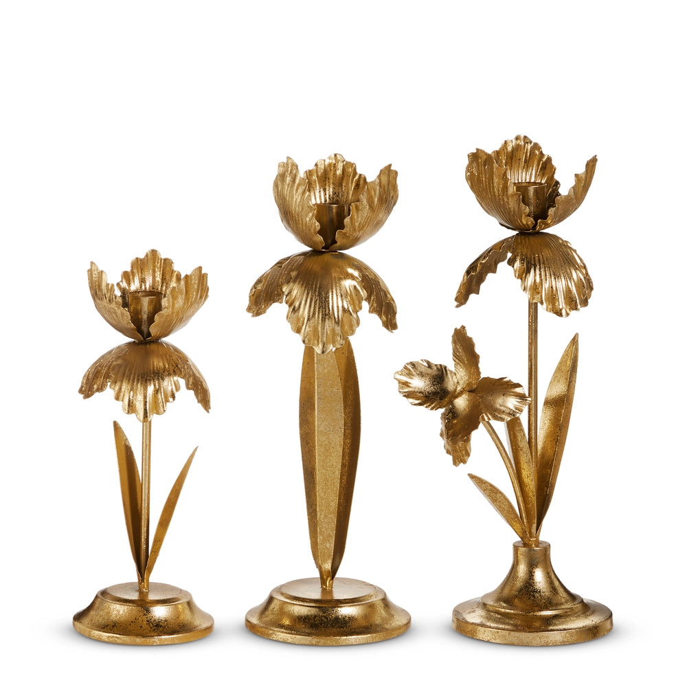 Golden Bloom Candleholder