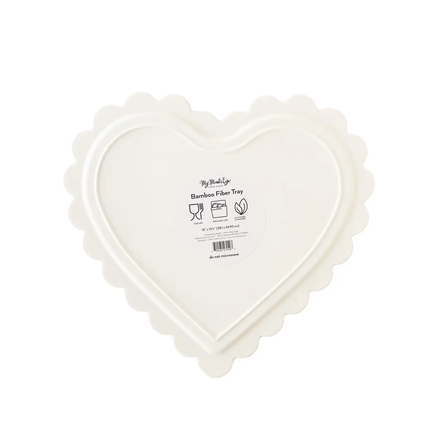 Checkered Heart Shaped Tray