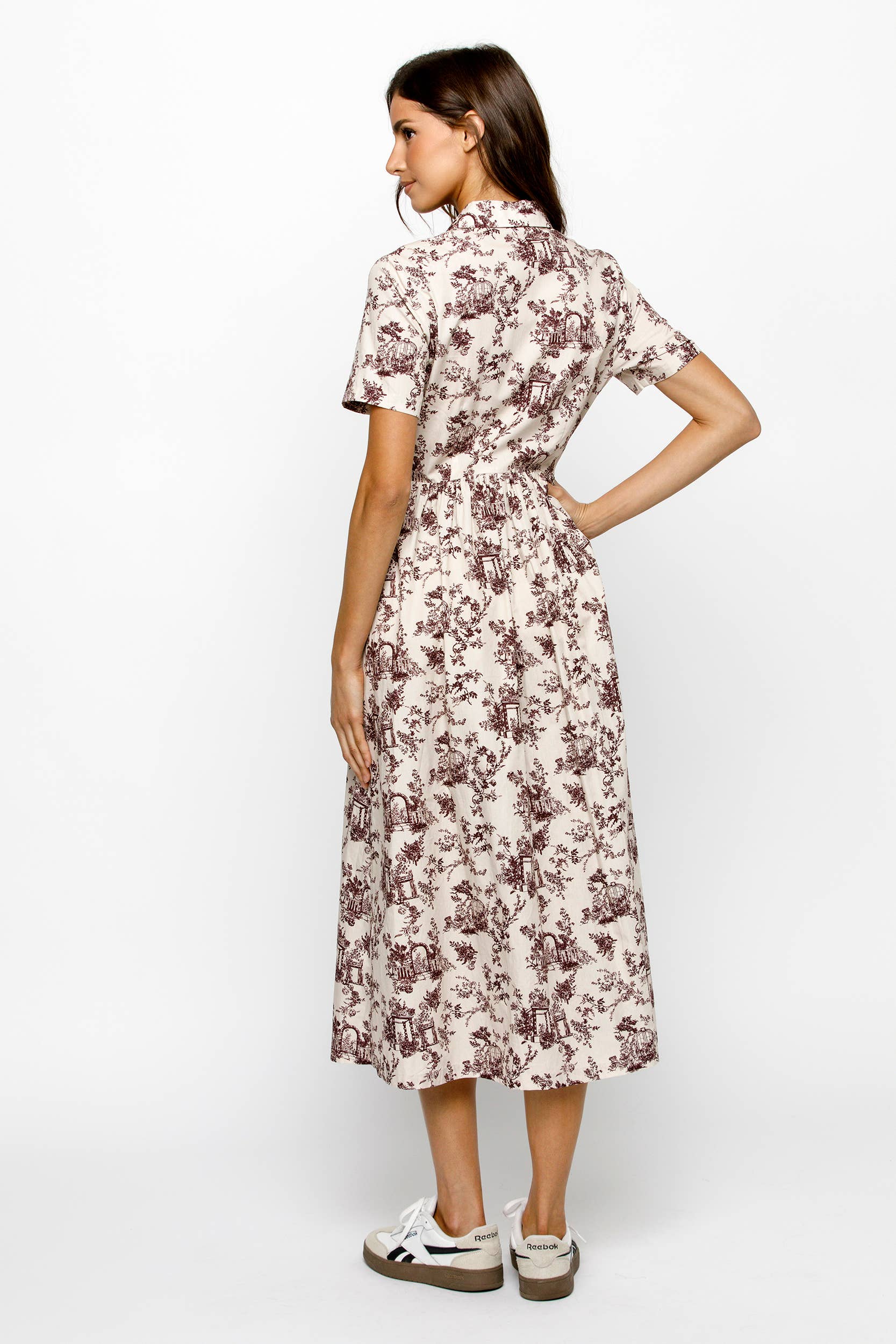 Garden Print Midi Dress