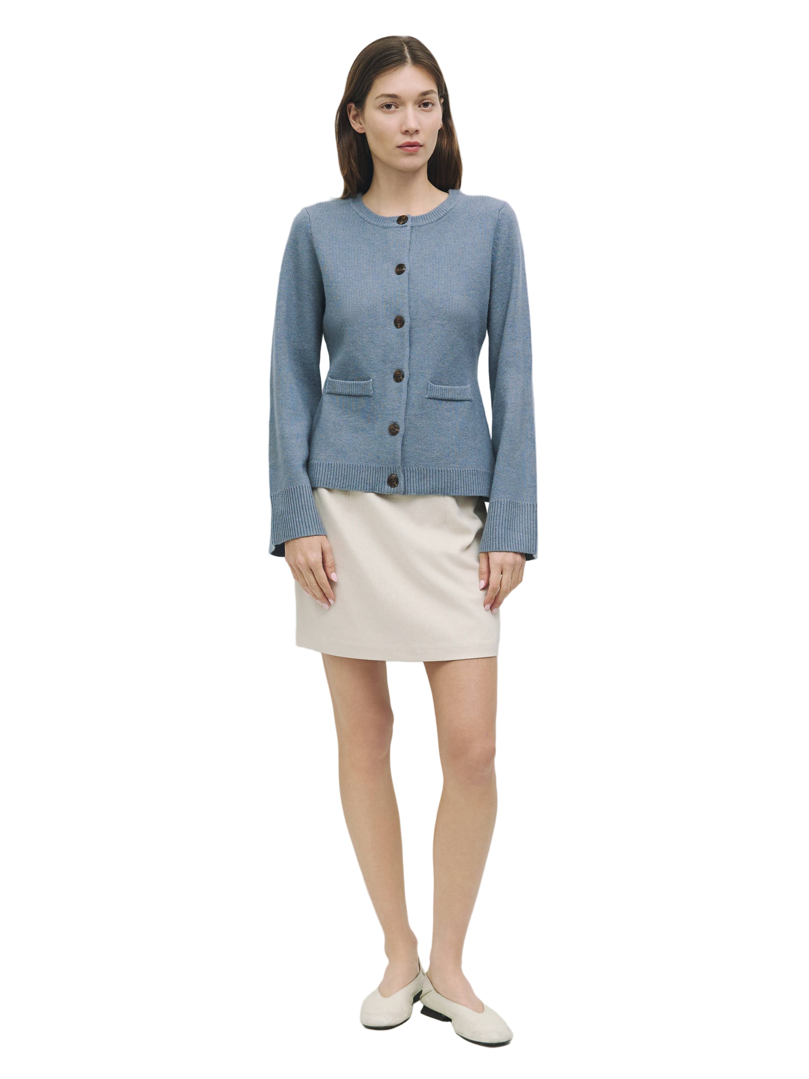 The Tyler Cardigan Blue