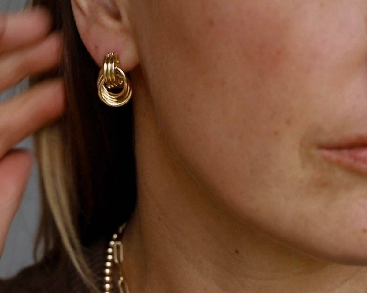 Trinity Knot Studs Gold